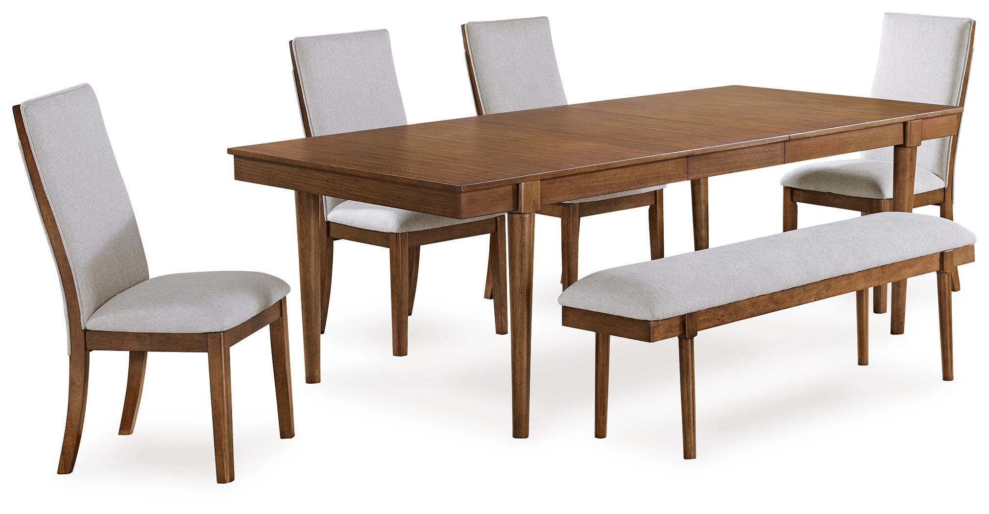 Lyncott Extension Dining Table, 4 Chairs and Bench - image 1
