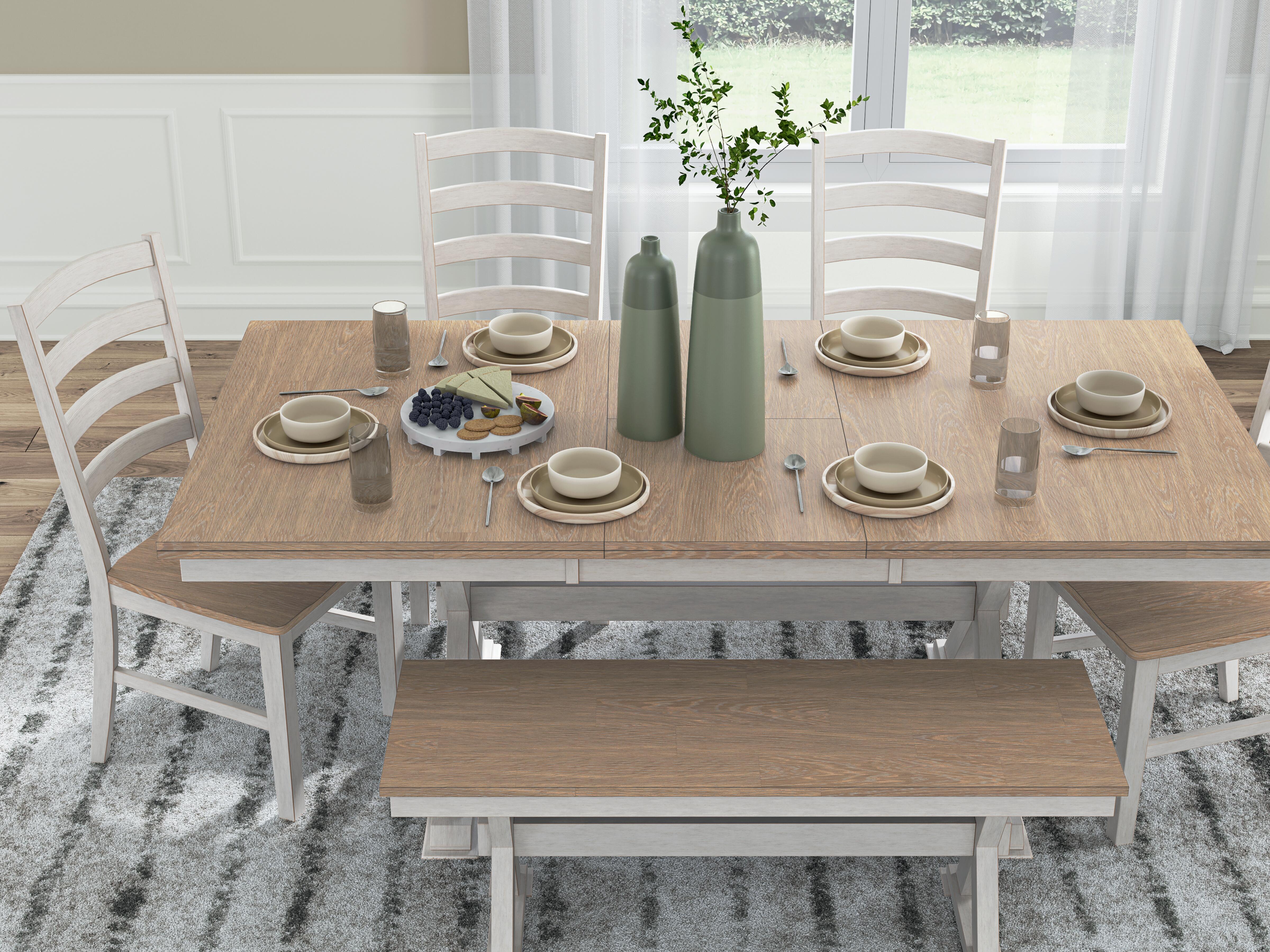 Westlinport Dining Table and 4 Chairs and Bench | Ashley