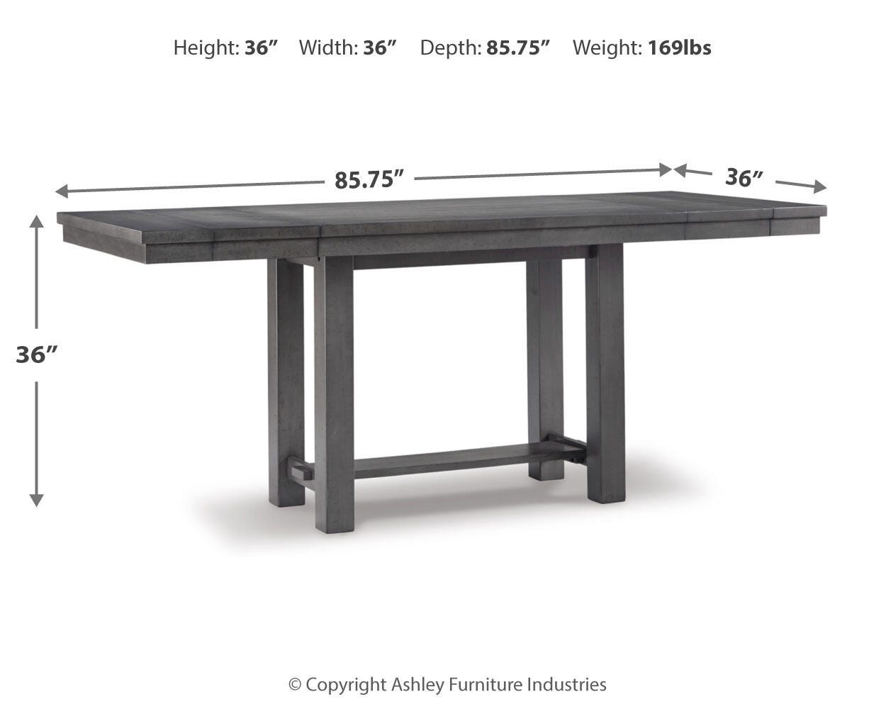 Myshanna Counter Height Dining Extension Table - image 8