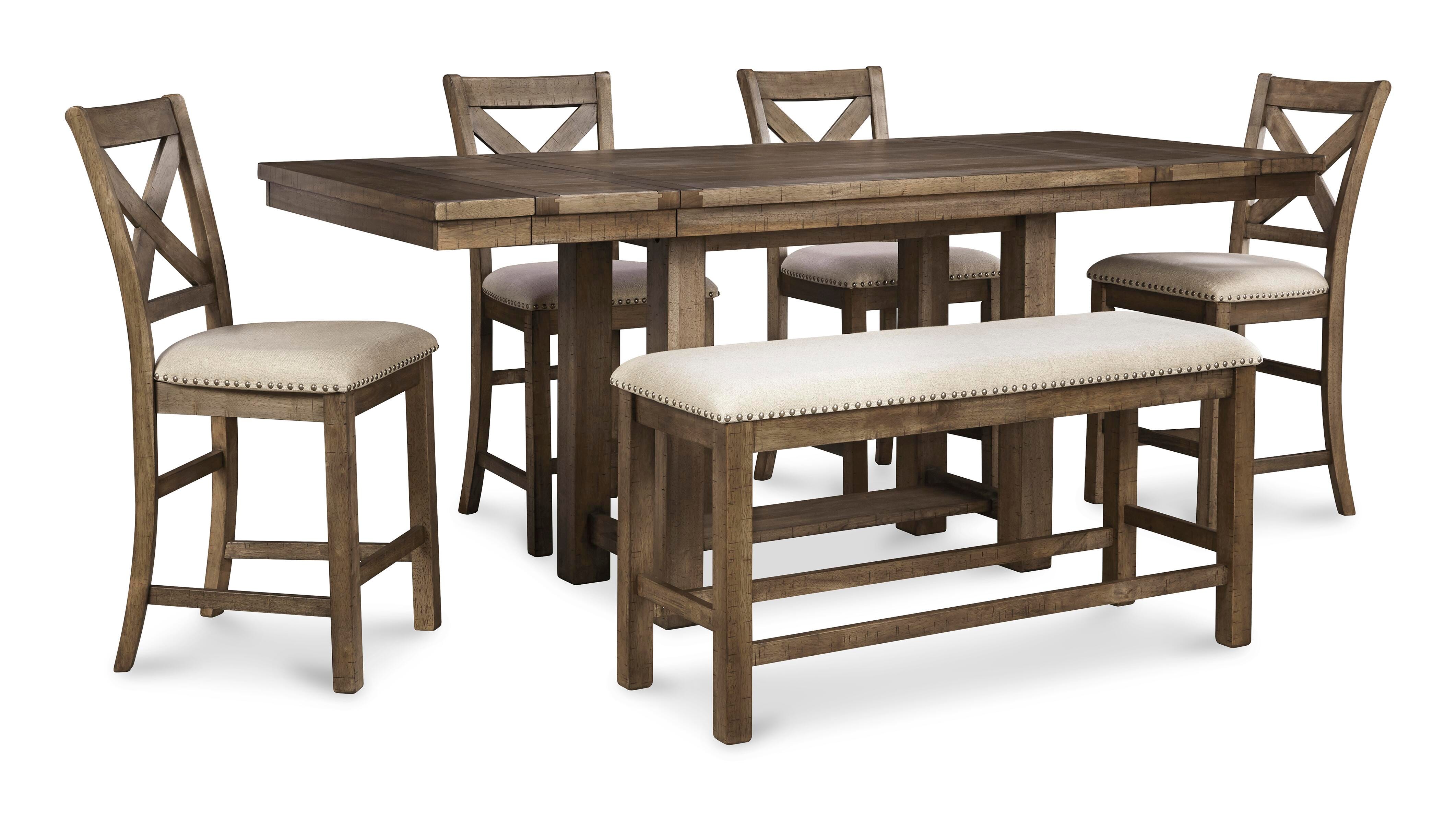 Moriville Counter Height Dining Extension Table, Grayish Brown, large