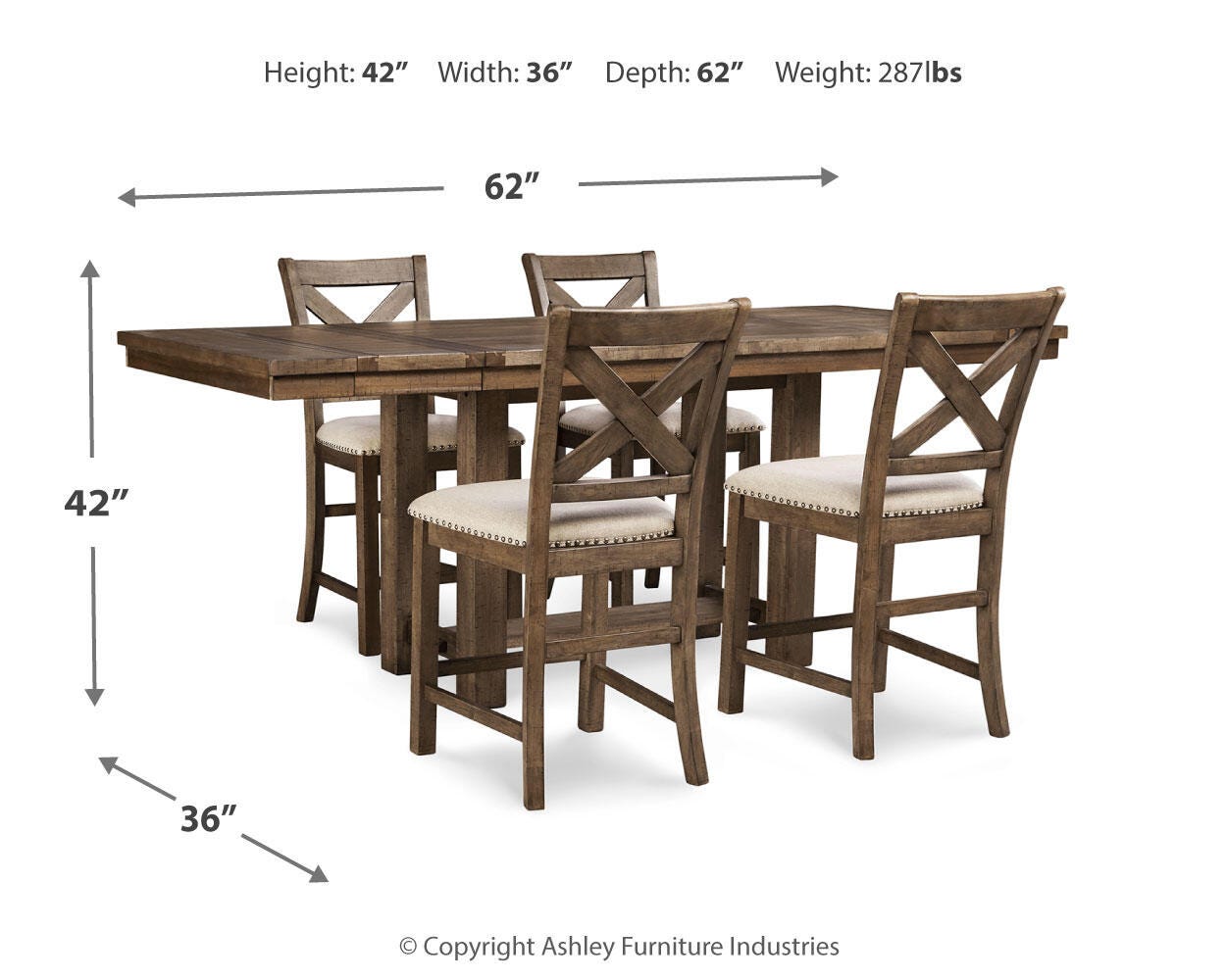 Moriville Counter Height 62