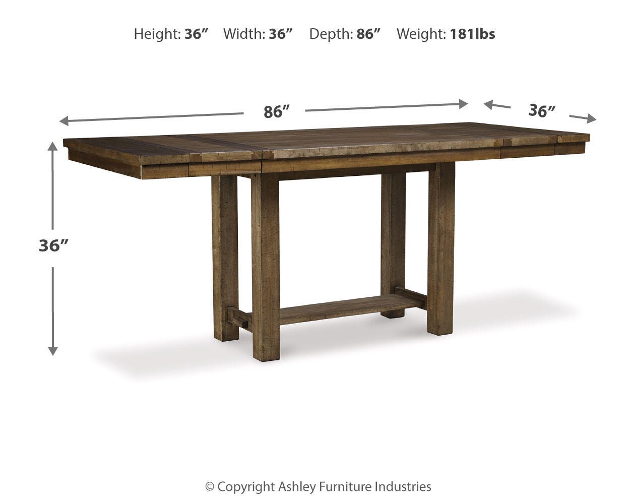 Moriville Dimensions