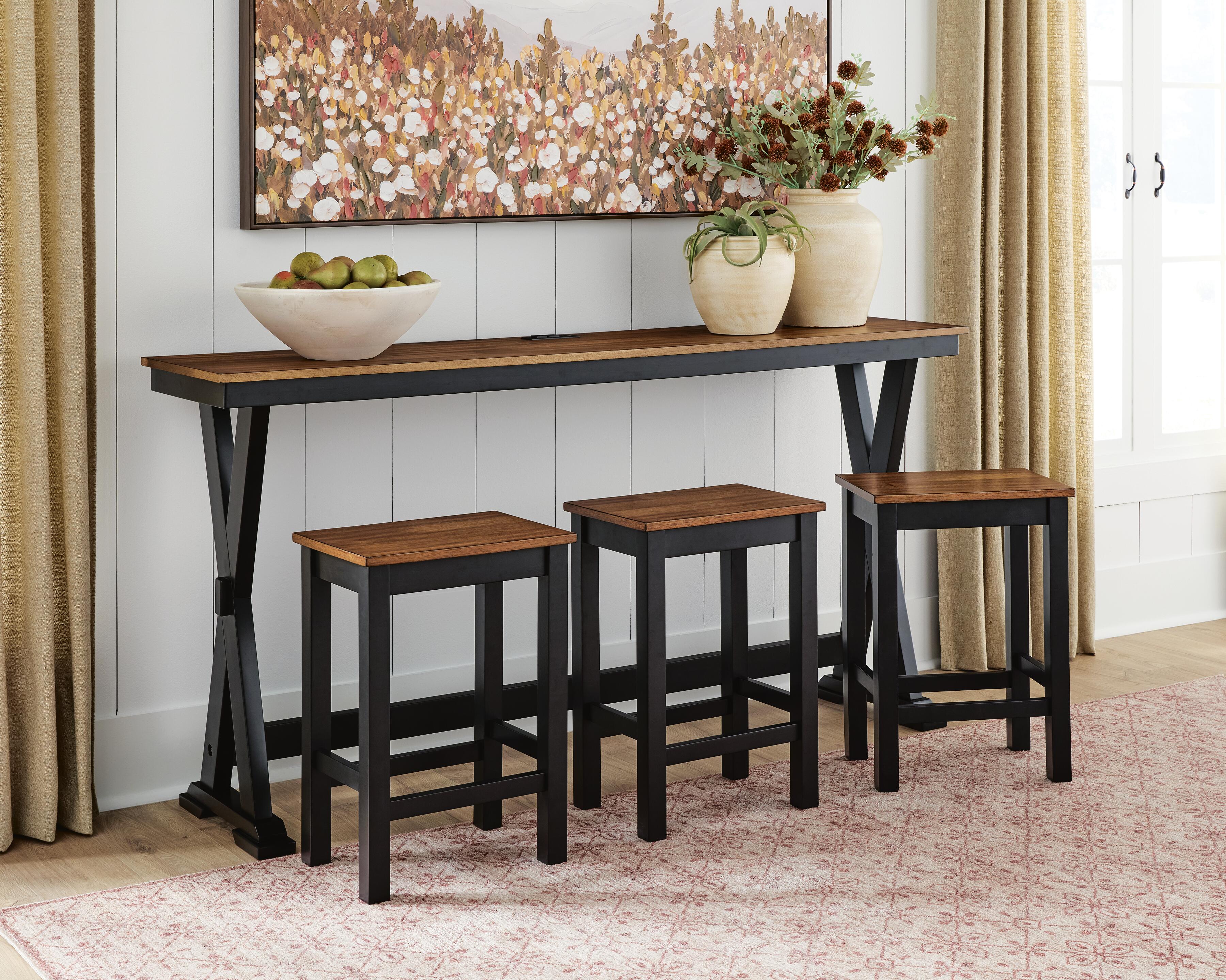 Wildenauer Counter Height Dining Table and 3 Barstools Set - image 5