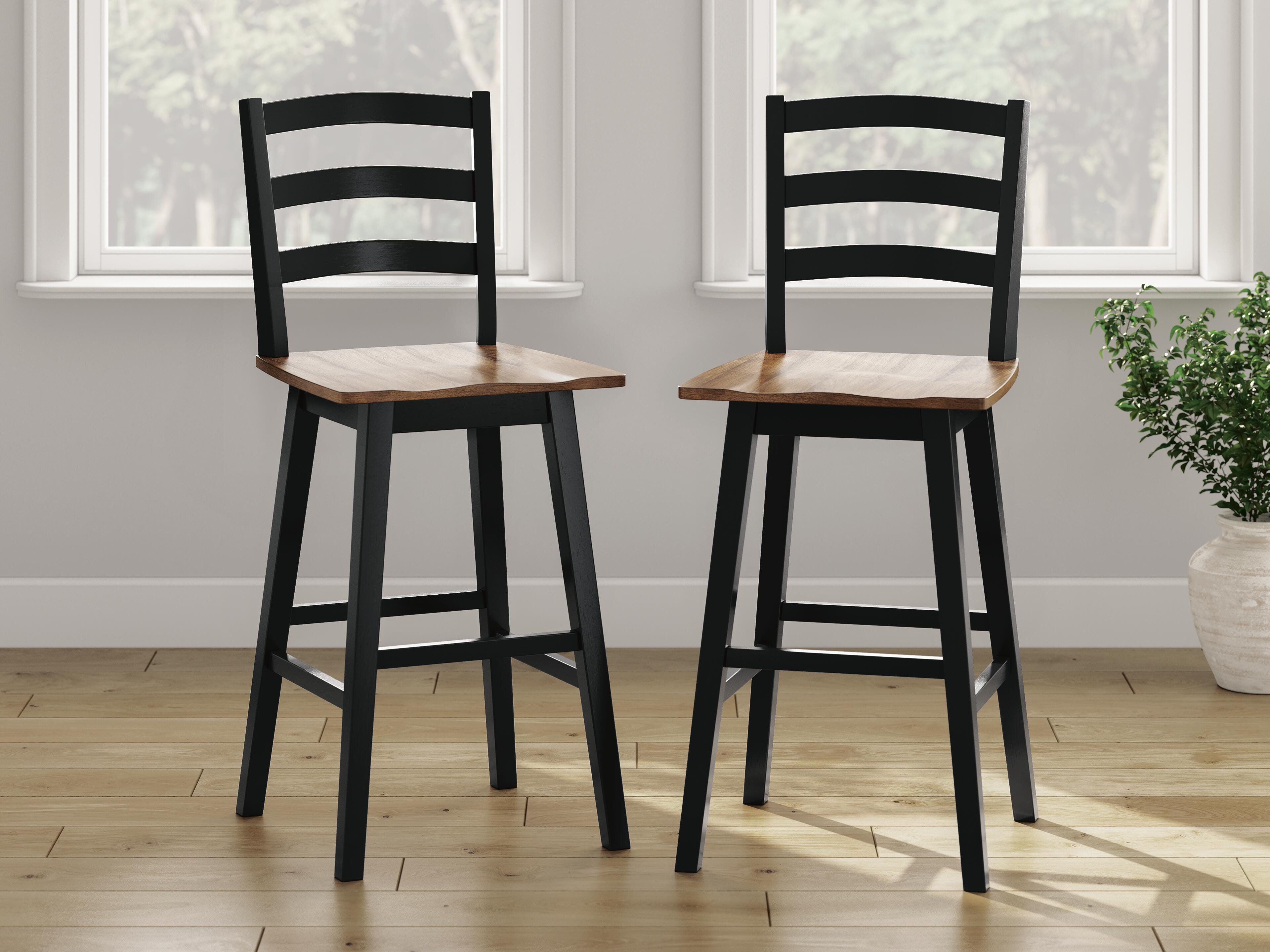 Wildenauer Bar Height Bar Stool, Brown/Black, large