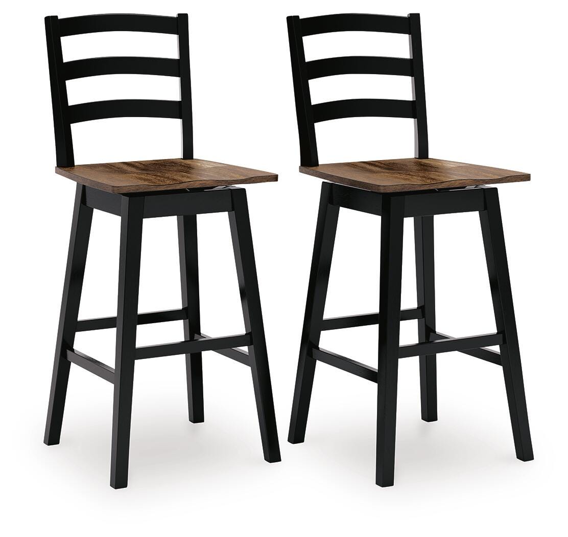 Wildenauer Bar Height Bar Stool, Brown/Black, large