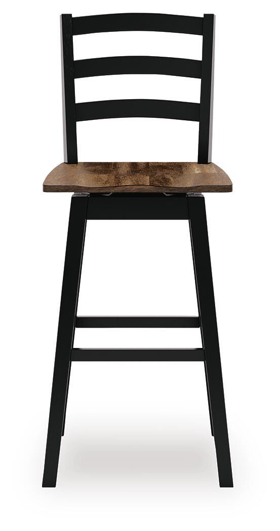 Wildenauer Bar Height Bar Stool, Brown/Black, large