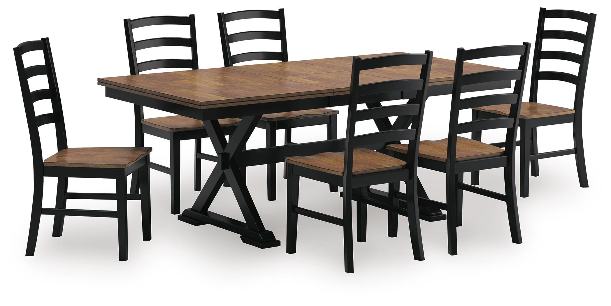 Mesa de comedor extensible Wildenauer y 6 sillas - image 2
