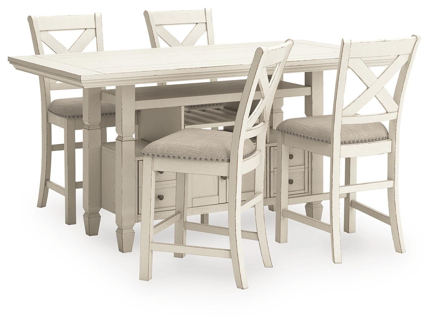 Robbinsdale Counter Height Dining Table and 4 Barstools, , large