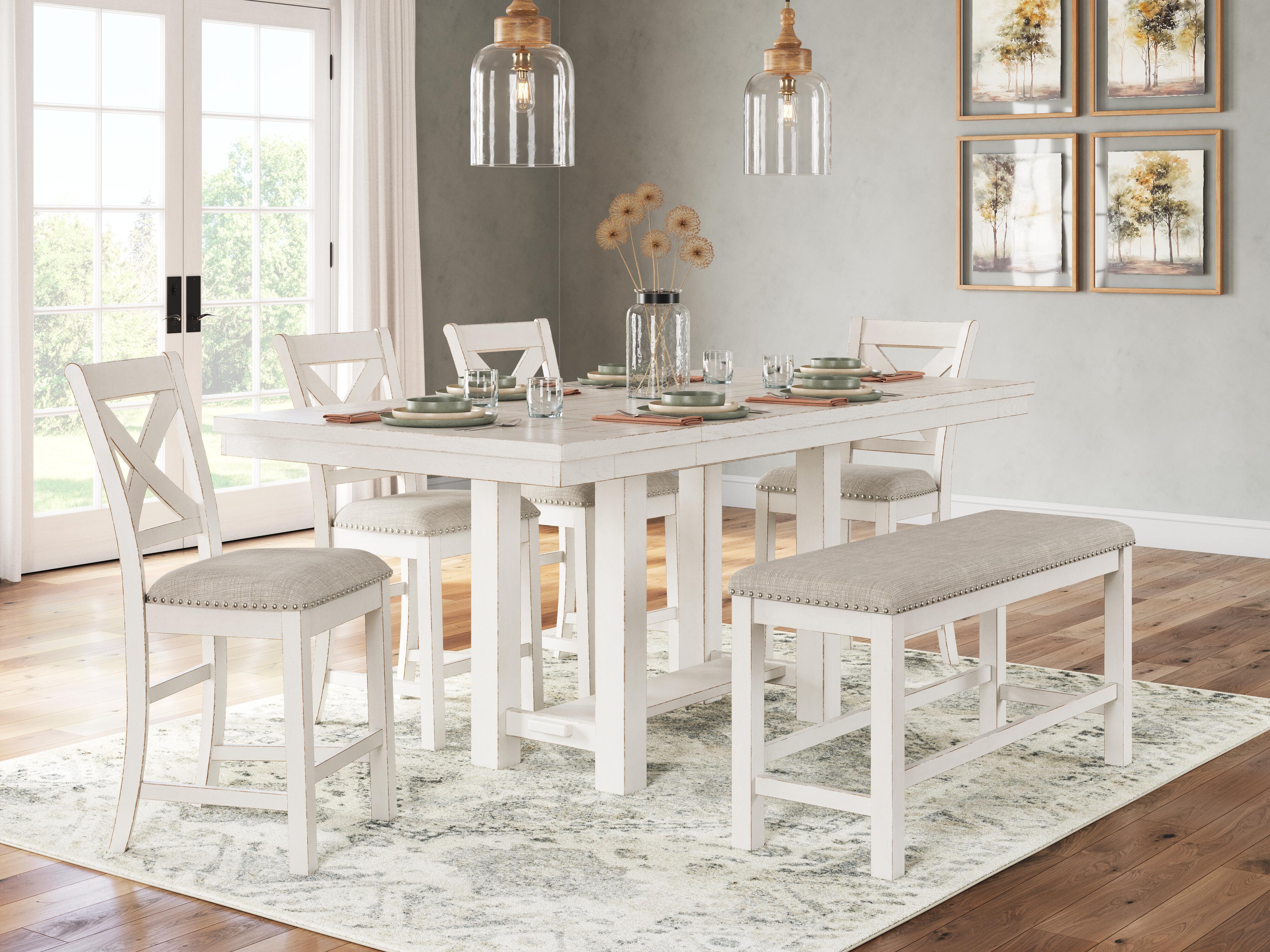 Robbinsdale Counter Height Dining Table, 4 Barstools and Bench - image 1