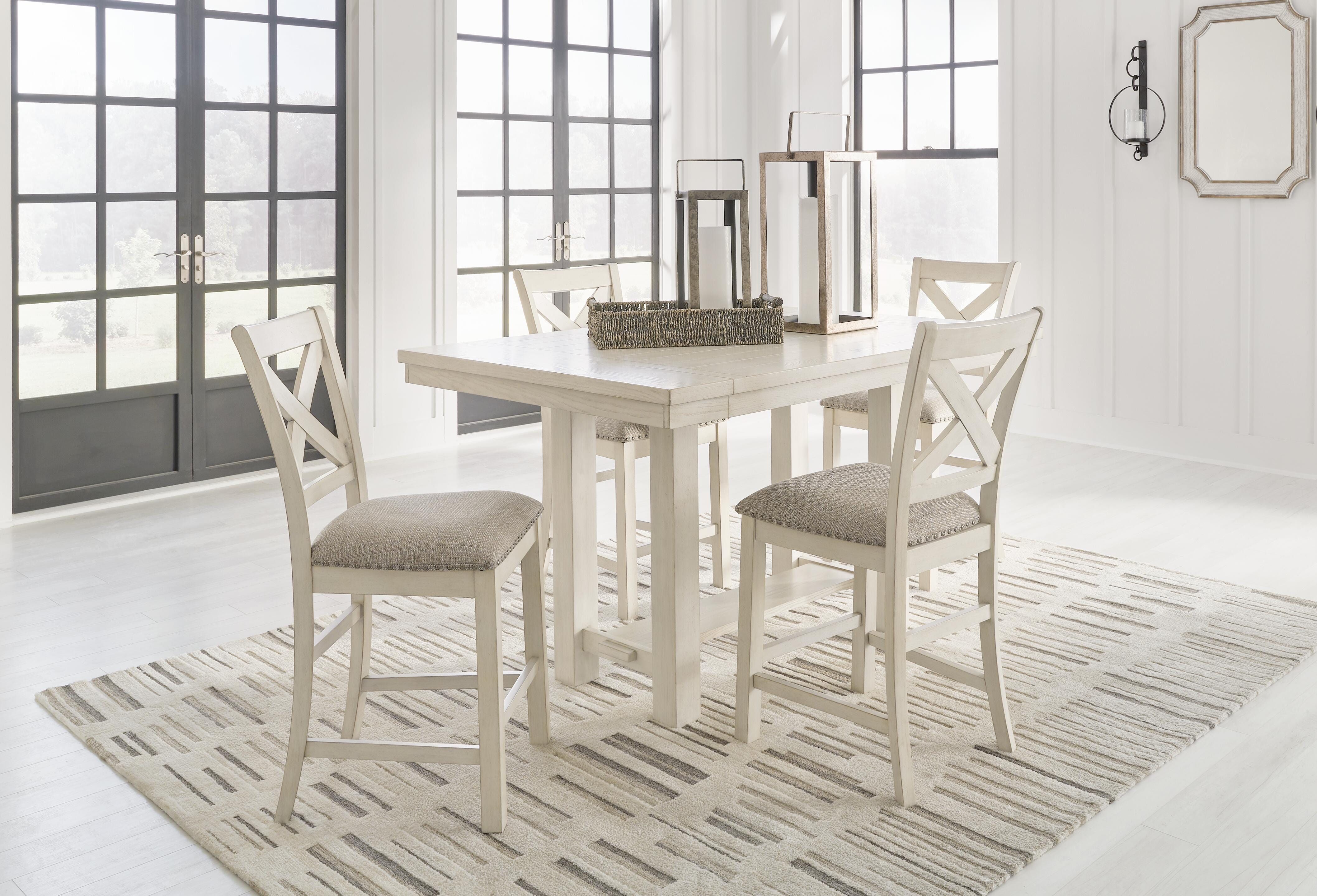 Robbinsdale Counter Height Dining Table and 4 Barstools, , large