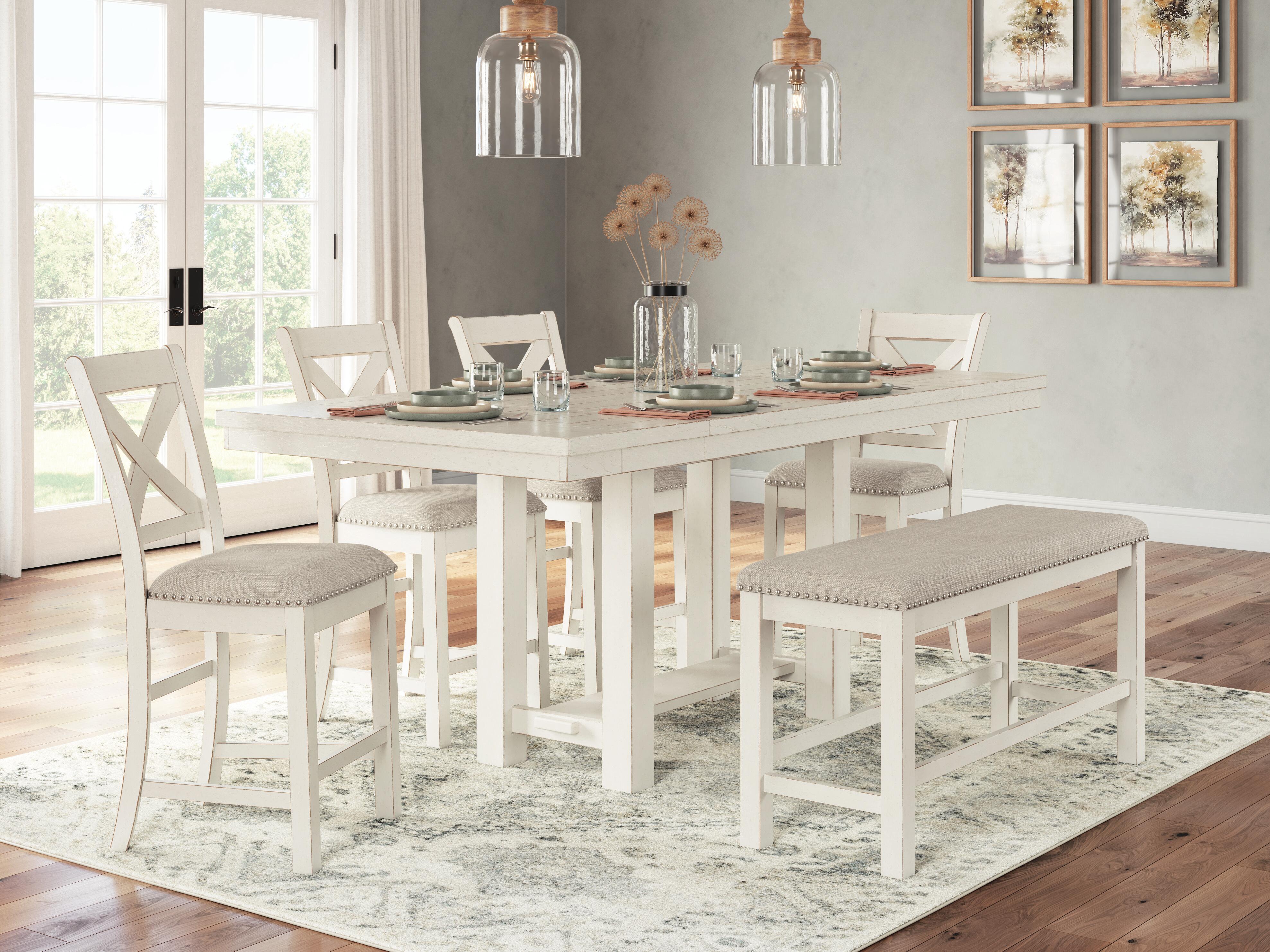 Robbinsdale Counter Height Dining Table and 4 Barstools and Bench, , rollover