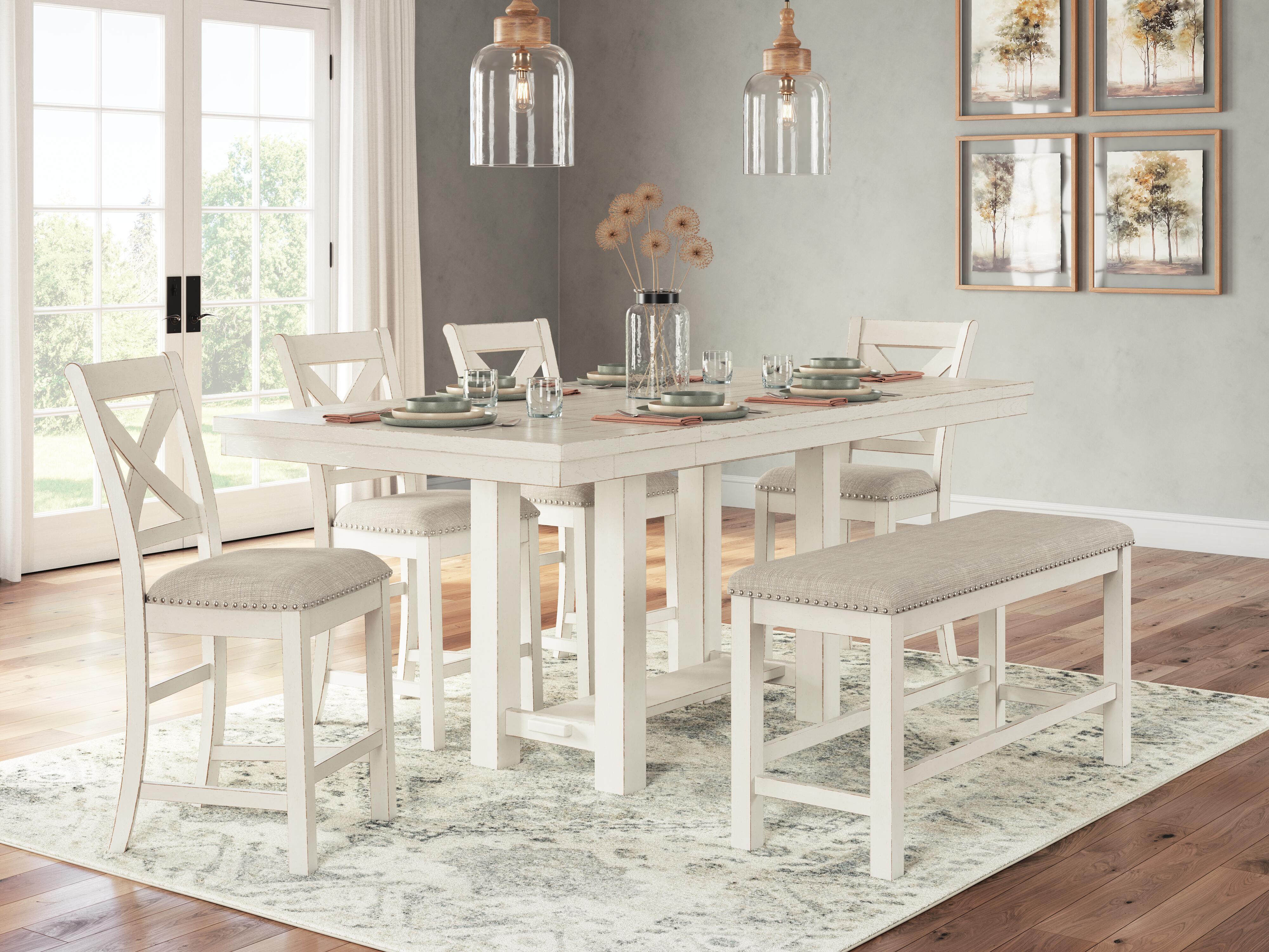 Robbinsdale Counter Height Dining Table, 4 Barstools and Bench - image 2
