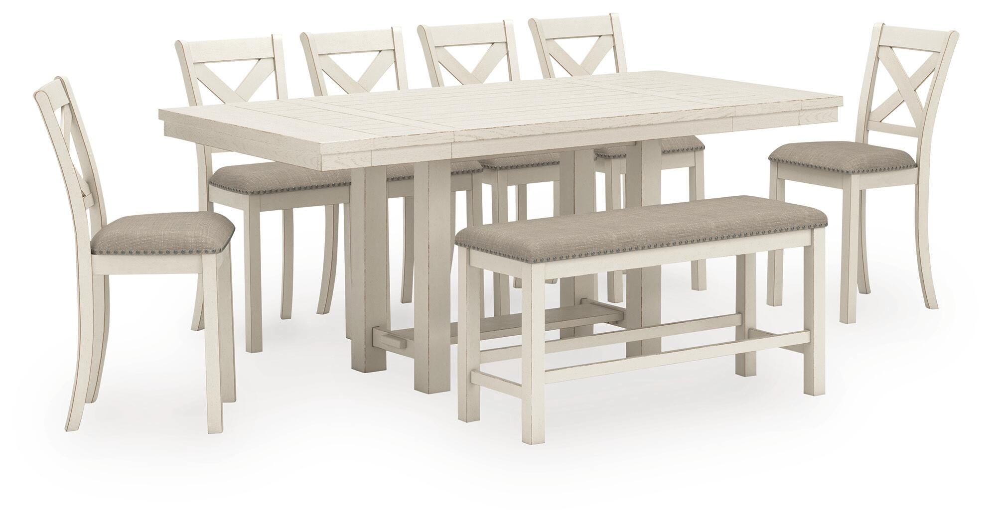 Robbinsdale Counter Height Dining Table and 6 Barstools and Bench, , large