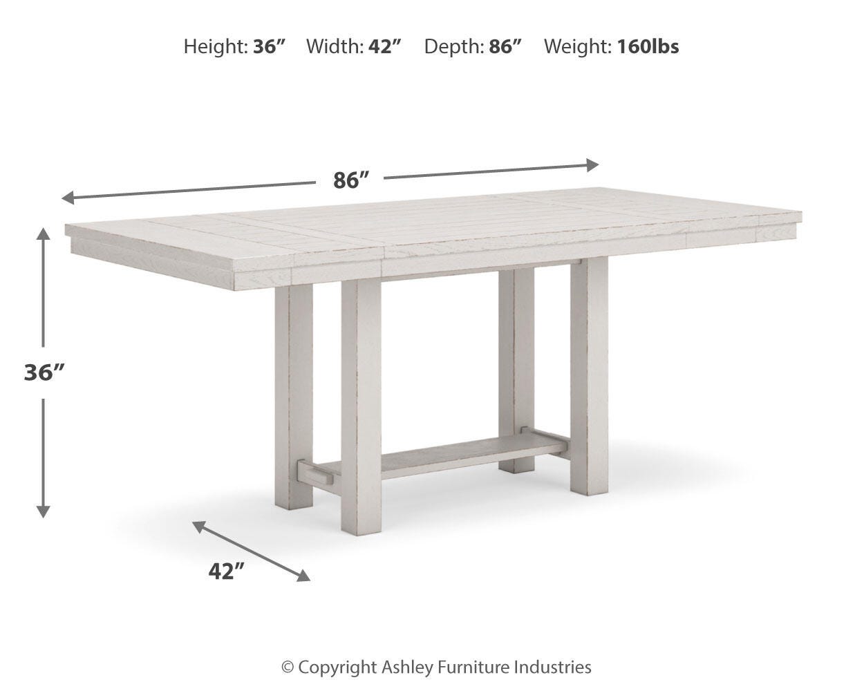 Robbinsdale Counter Height Dining Extension Table - image 12