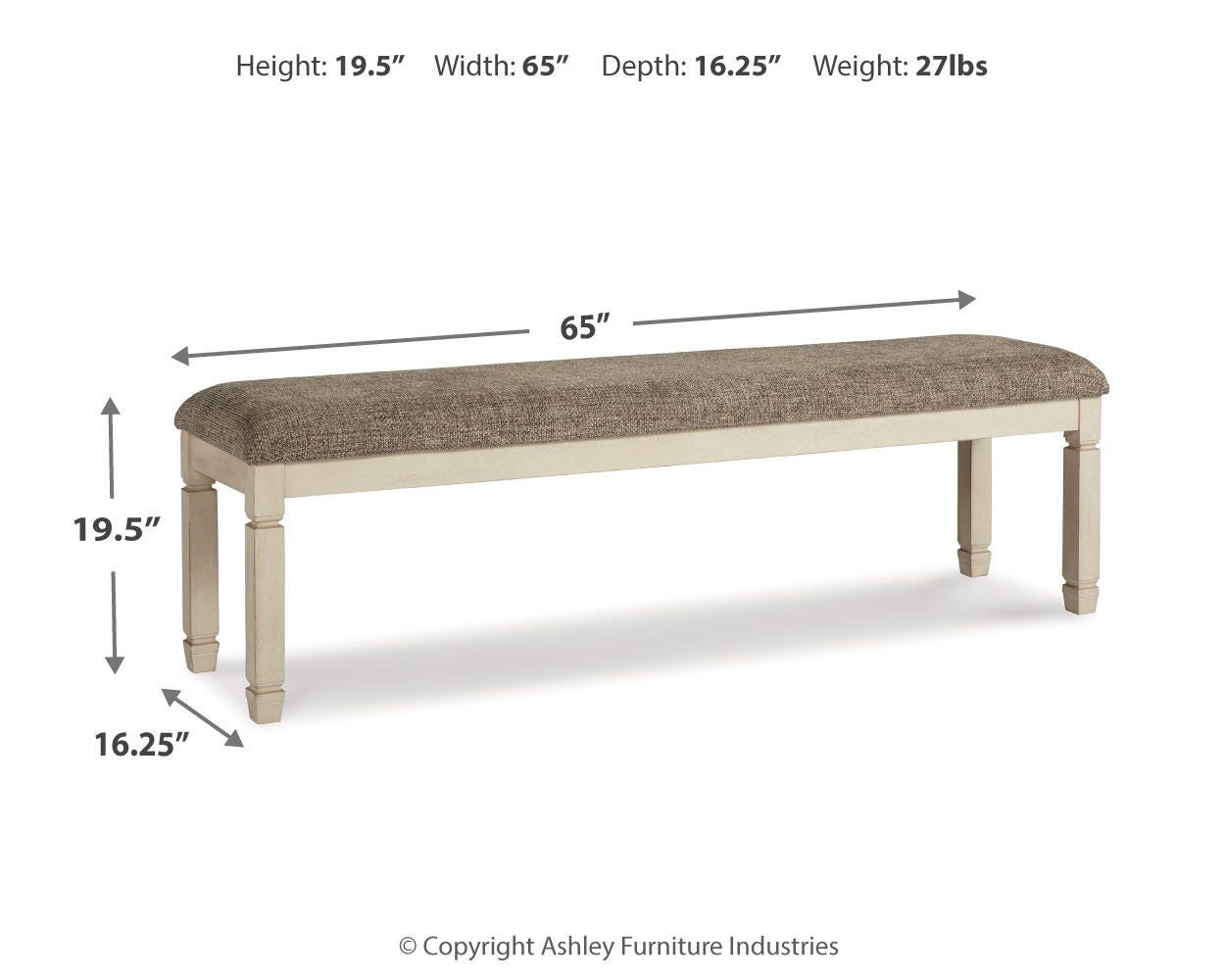 Bolanburg 65" Dining Bench - image 4