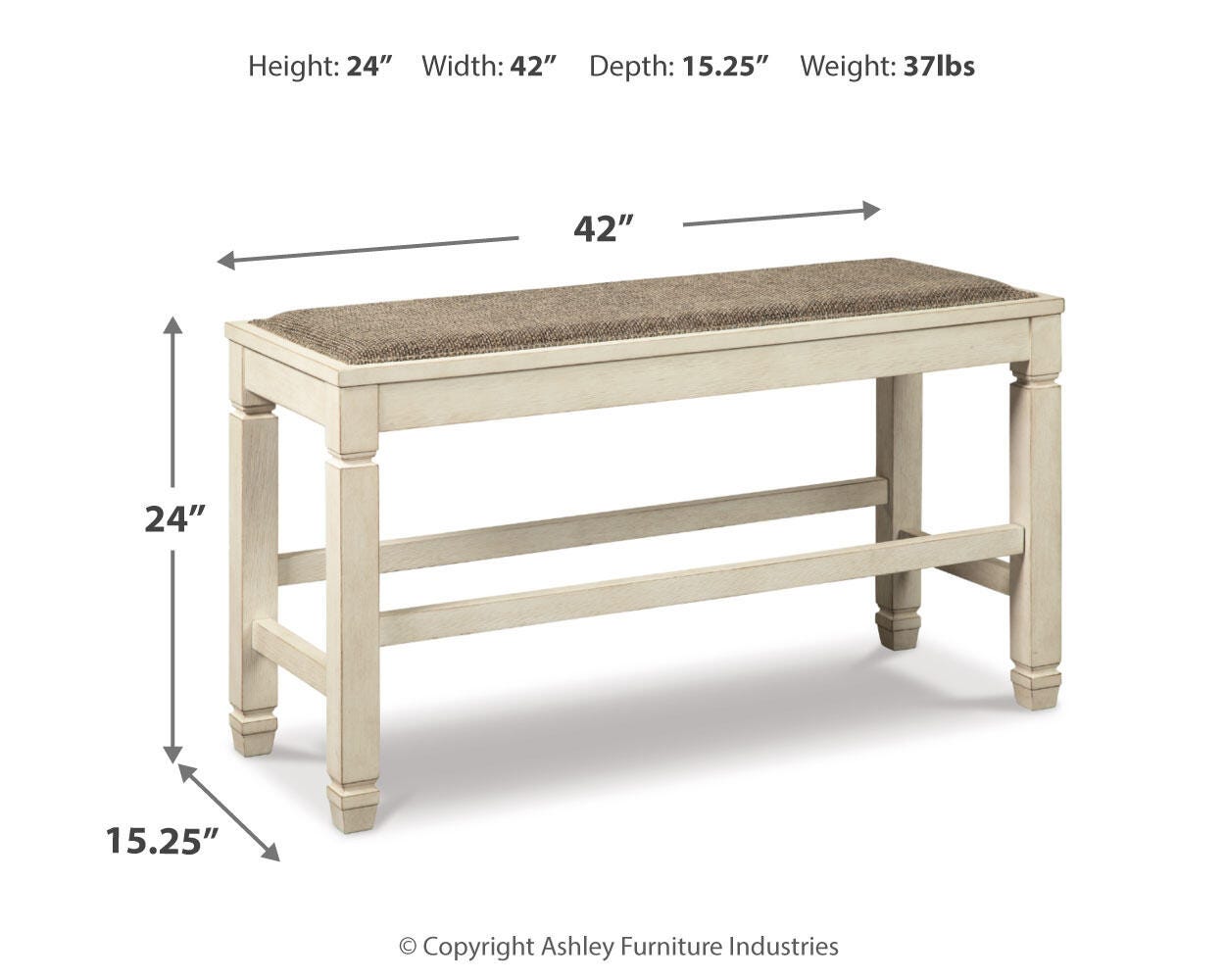 Bolanburg Counter Height Dining Bench - image 8