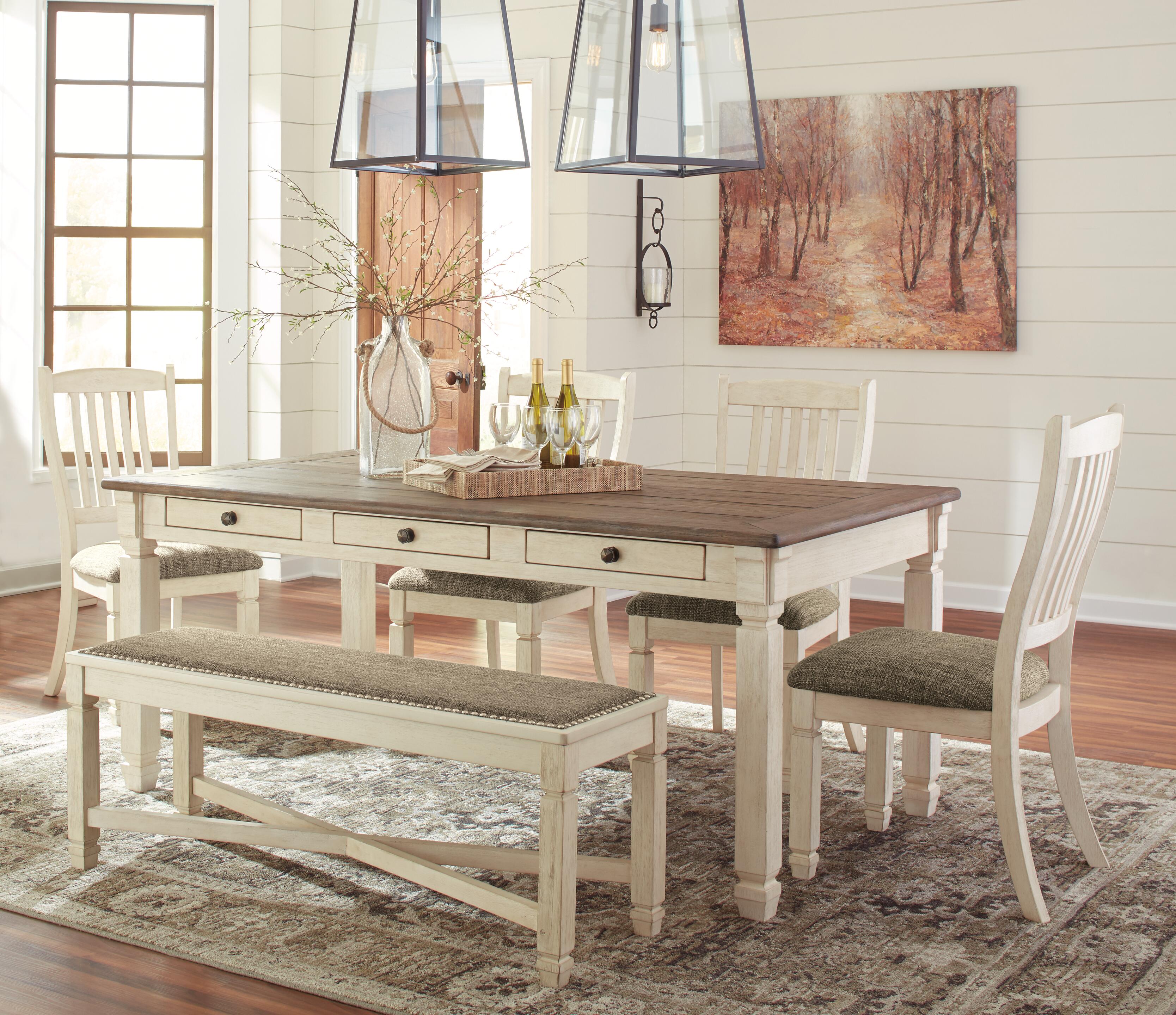 Bolanburg Dining Table with 4 Chairs and Bench - image 3