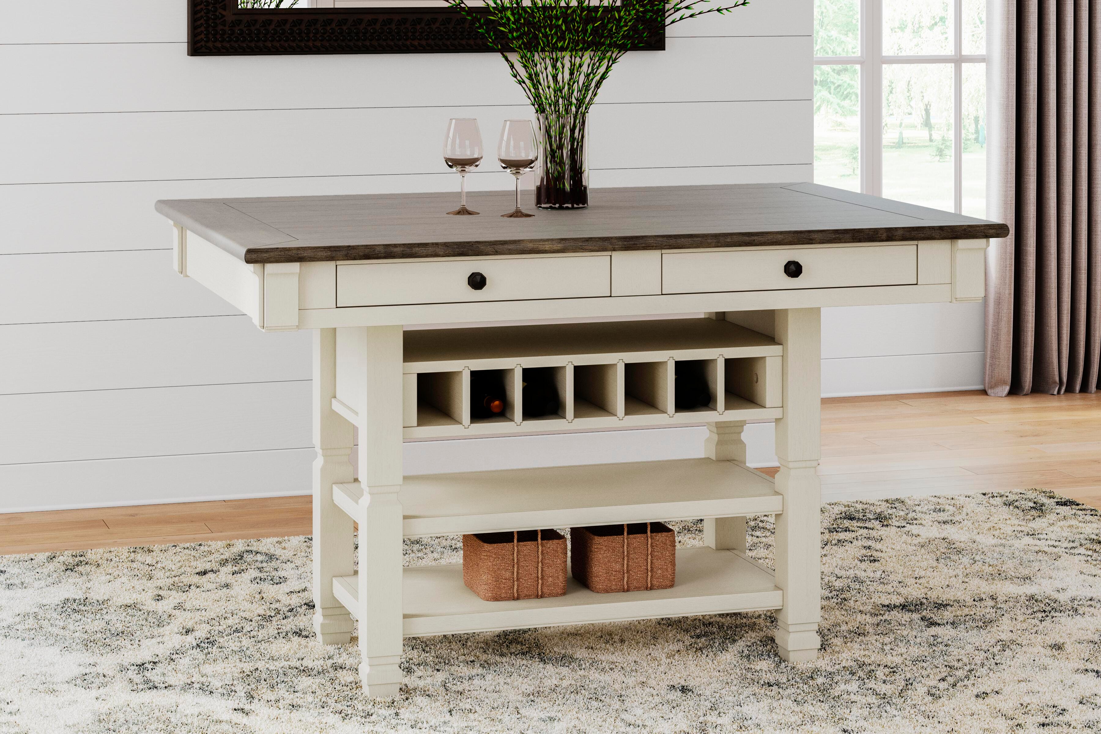 Bolanburg Counter Height Table with 6 Barstools, Server and Display Cabinet - image 25