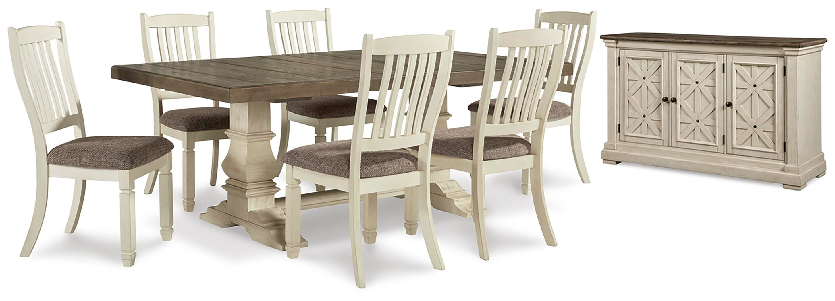 Bolanburg Extendable Dining Table and 6 Chairs with Storage