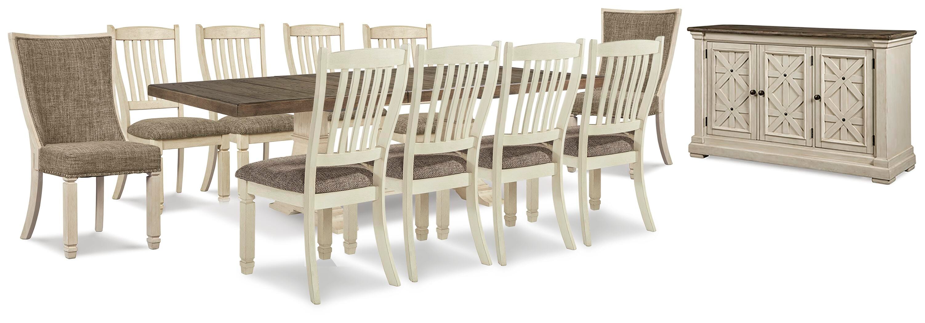 Bolanburg Extendable Dining Table and 10 Chairs