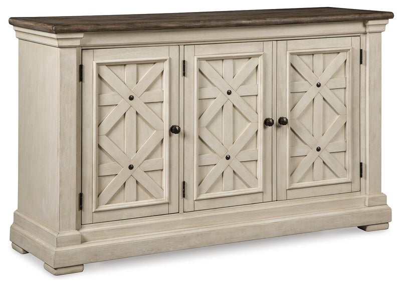 Bolanburg Dining Server with 3 Latticed Doors, Two-tone