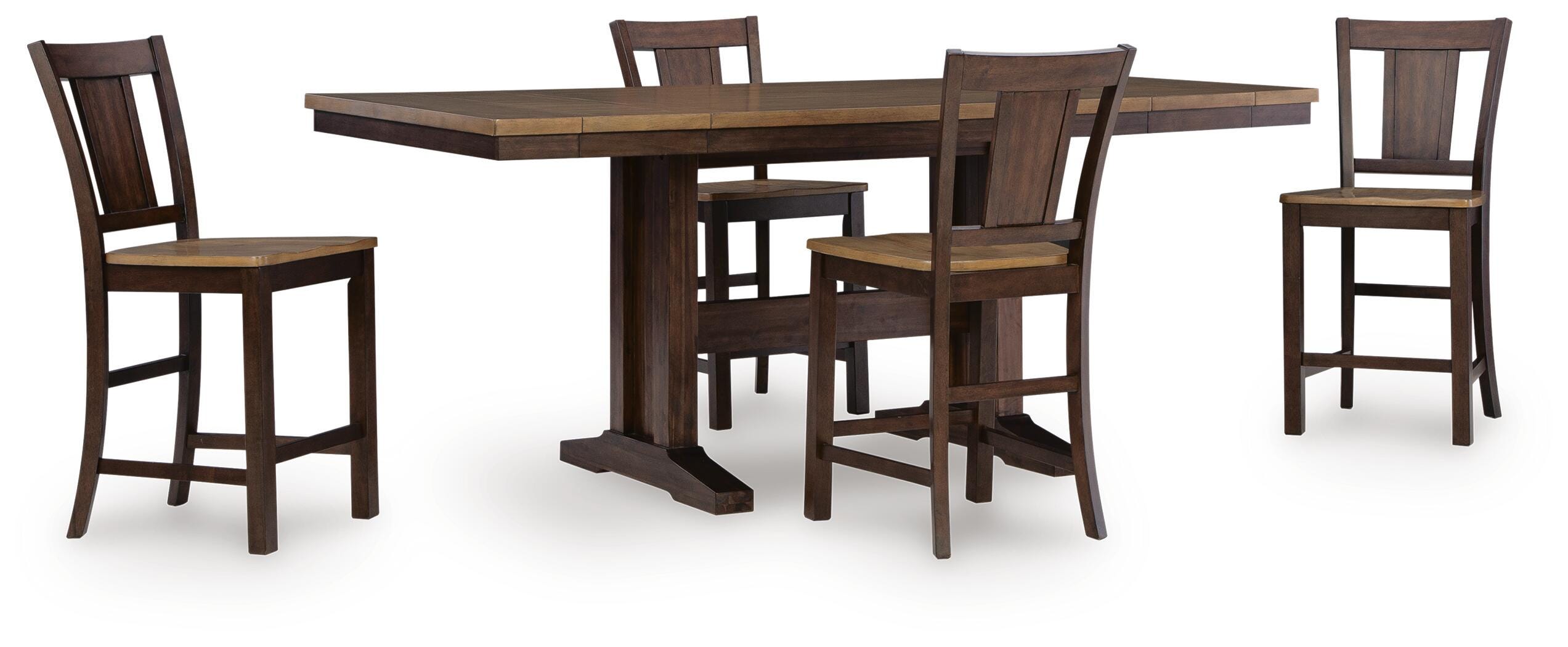 Rylandeen Counter Height Extension Dining Table and 4 Barstools - image 2