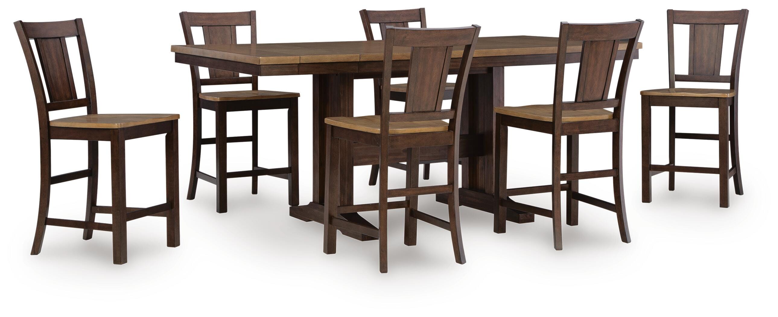 Rylandeen Counter Height Extension Dining Table and 6 Barstools - image 2
