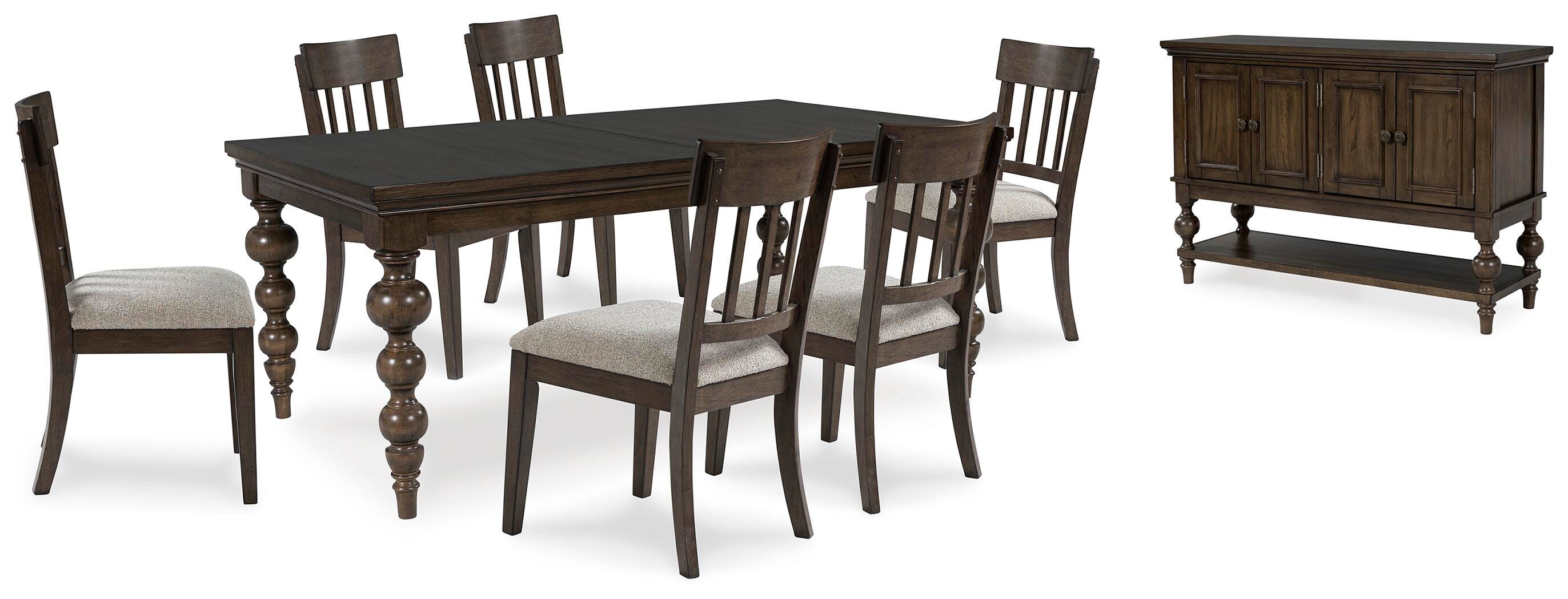Veramond Dining Table and 6 Chairs with Storage, , large