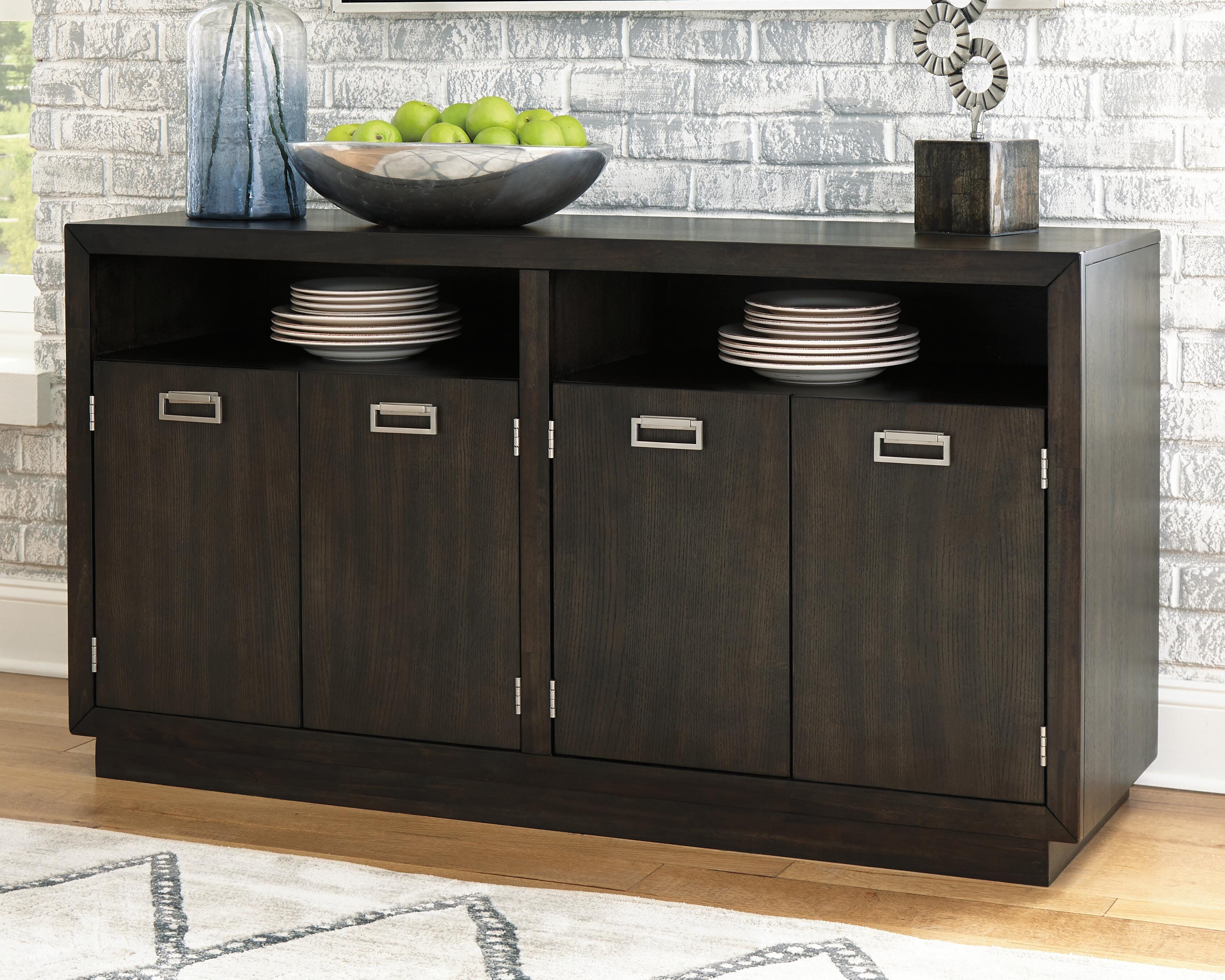 Hyndell Dining Server with Cabinets and Cubbies | Ashley