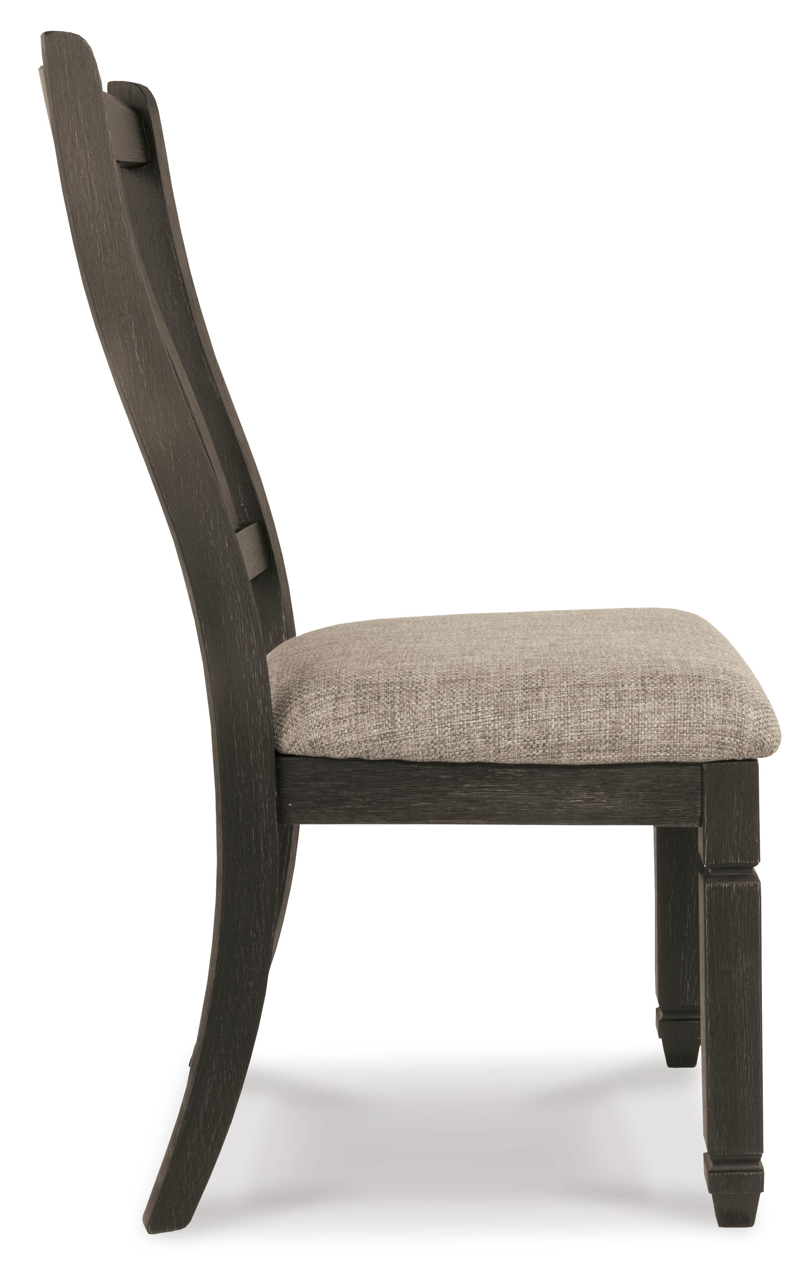 Tyler Creek Dining Table and 4 Chairs and Bench, Black/Gray, large