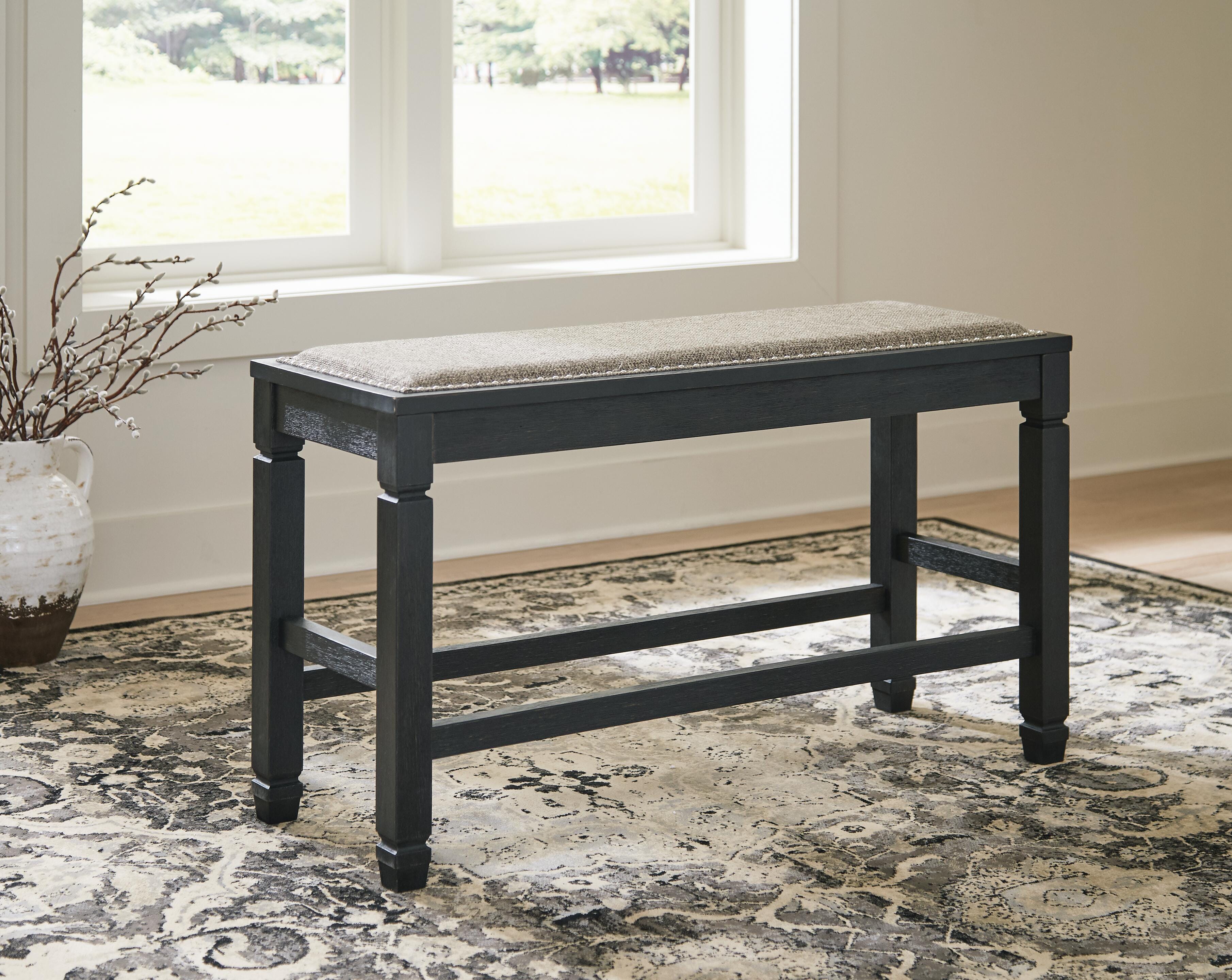 Tyler Creek Counter Height Dining Bench, Antique Black, large