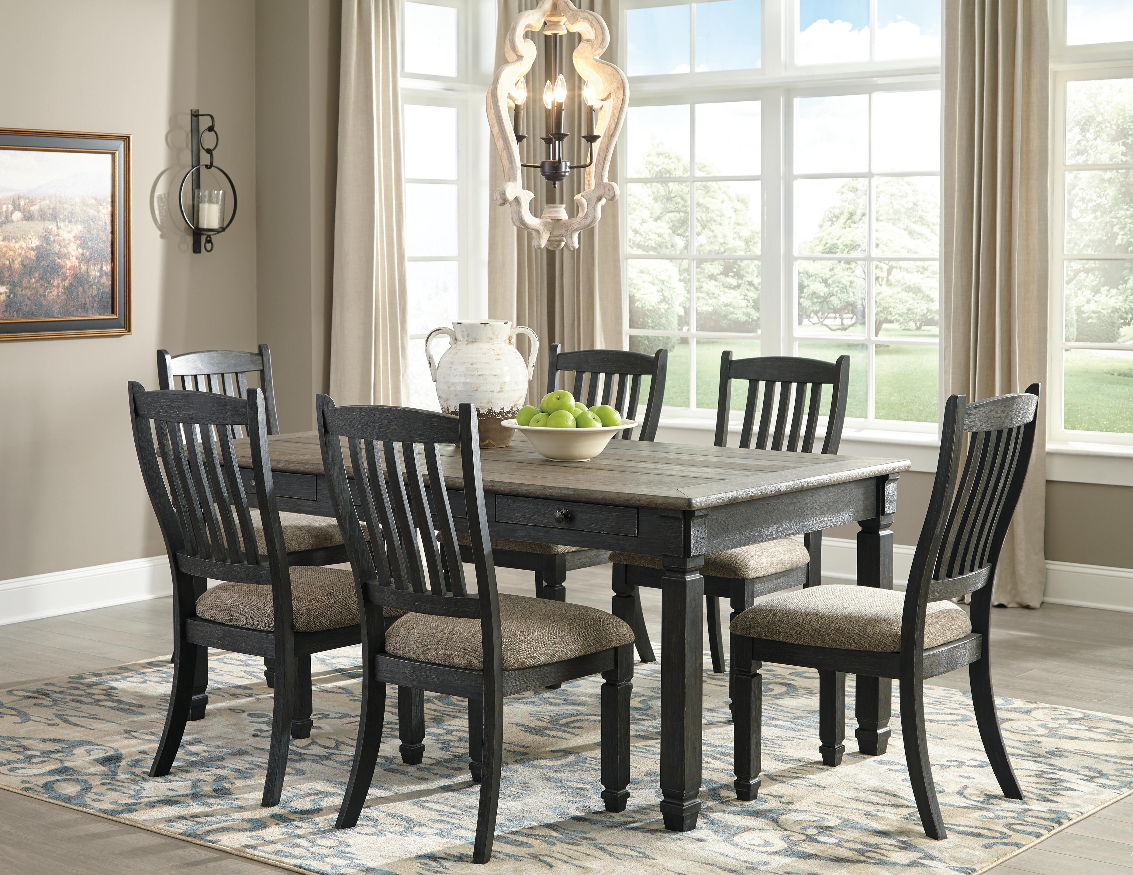 Tyler Creek Dining Table, Black/Gray, large