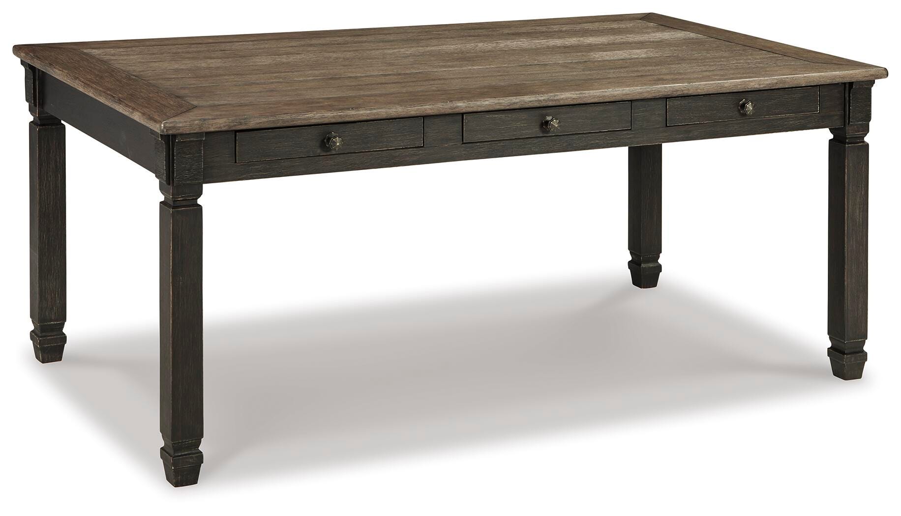 Tyler Creek Dining Table, Black/Gray, large
