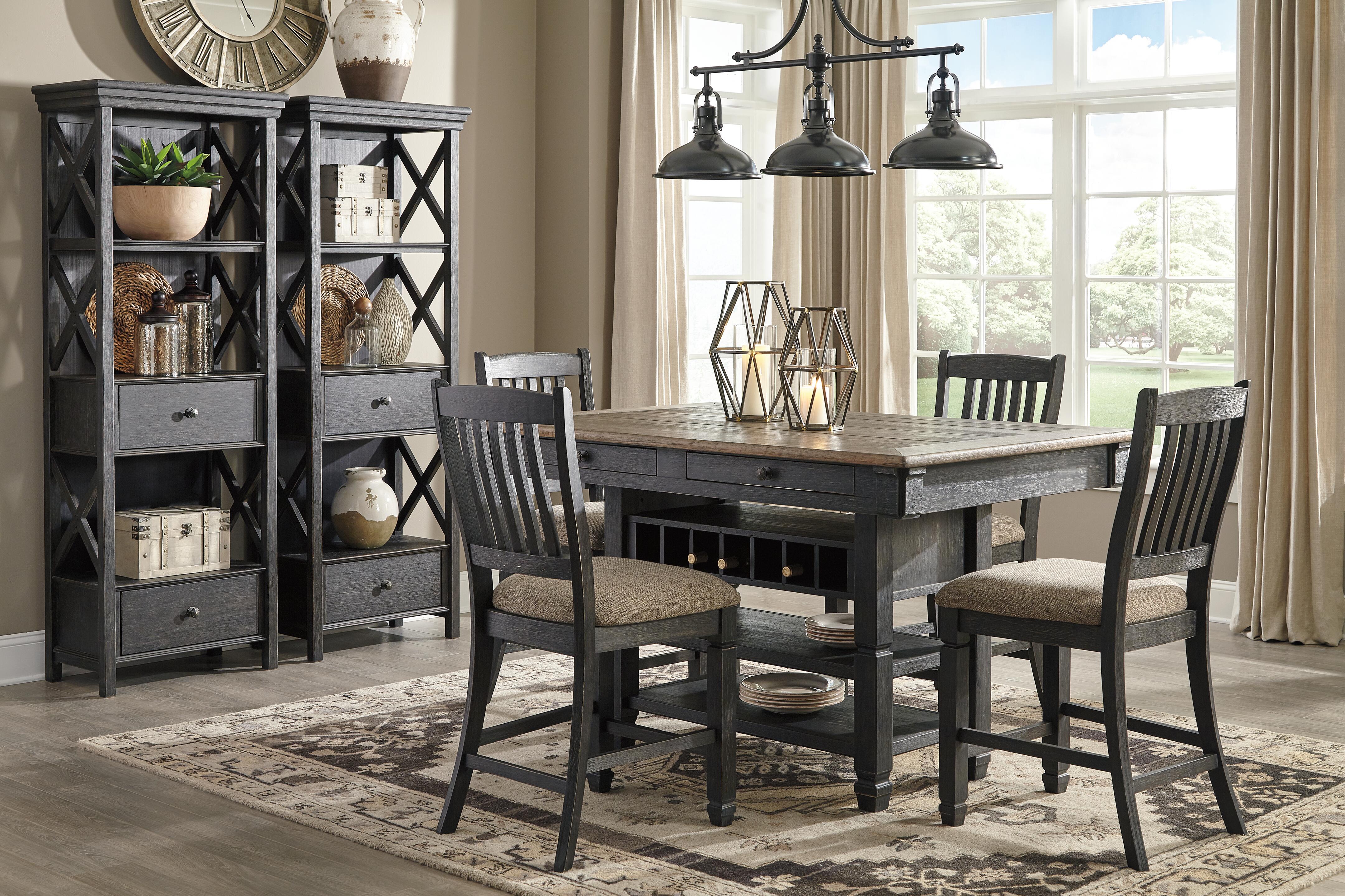 Tyler Creek Display Cabinet, Black/Gray, large