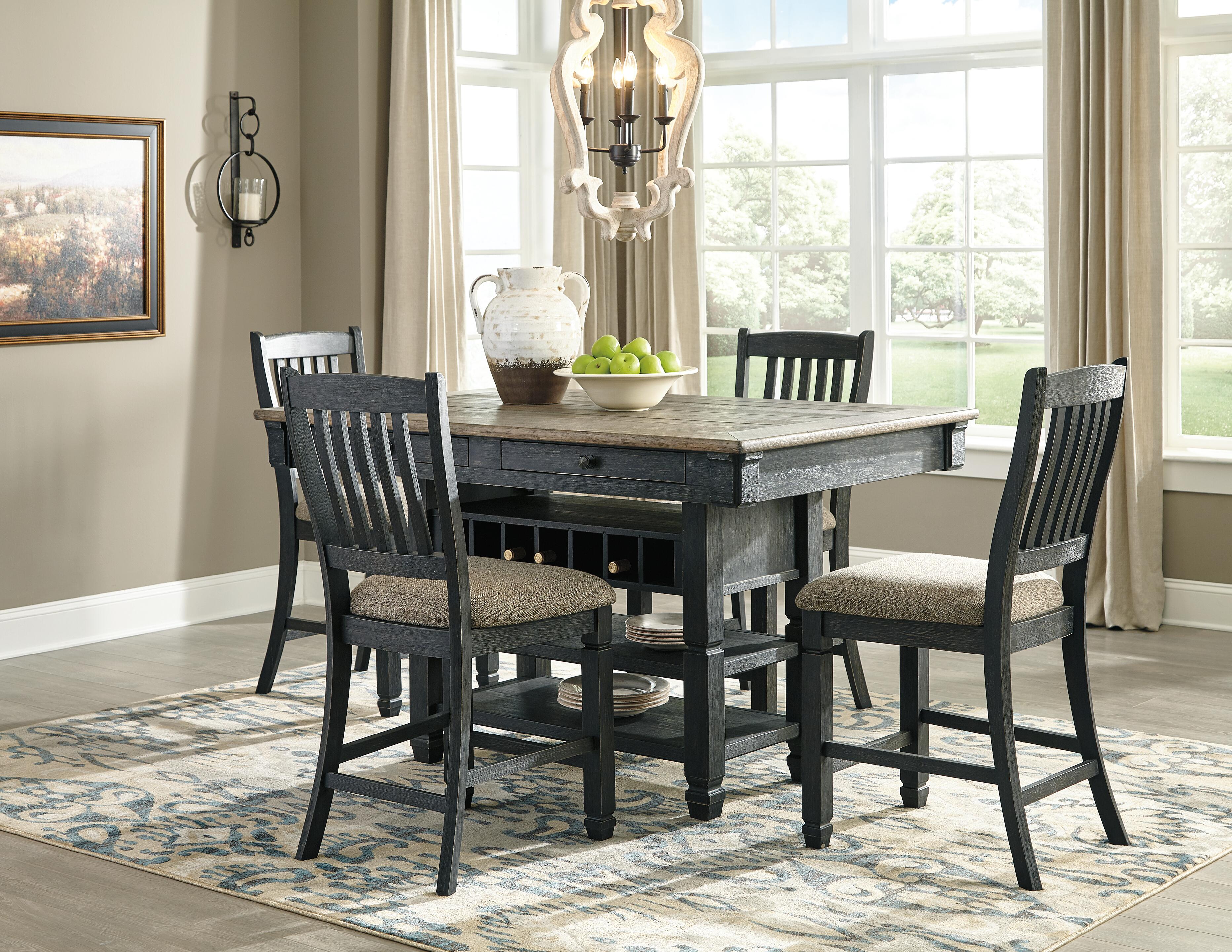 Tyler Creek Counter Height Bar Stool, Black/Grayish Brown, large