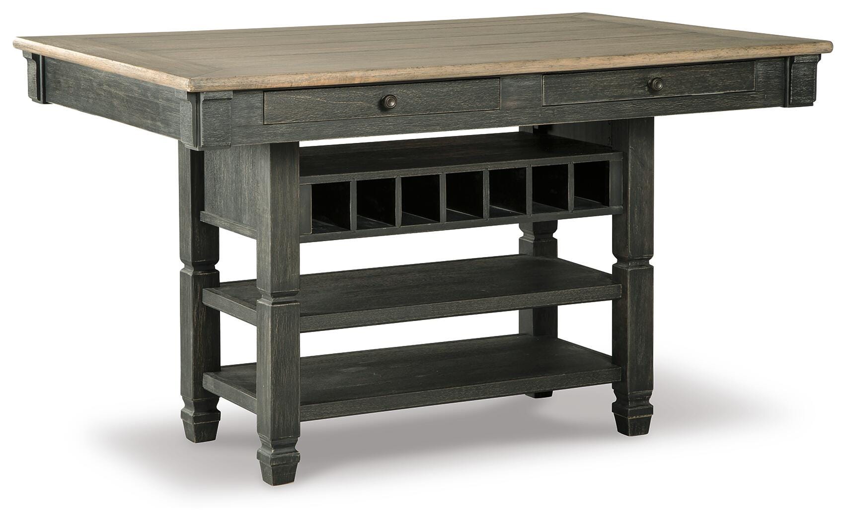 Tyler Creek Counter Height Dining Table, Black/Gray, large