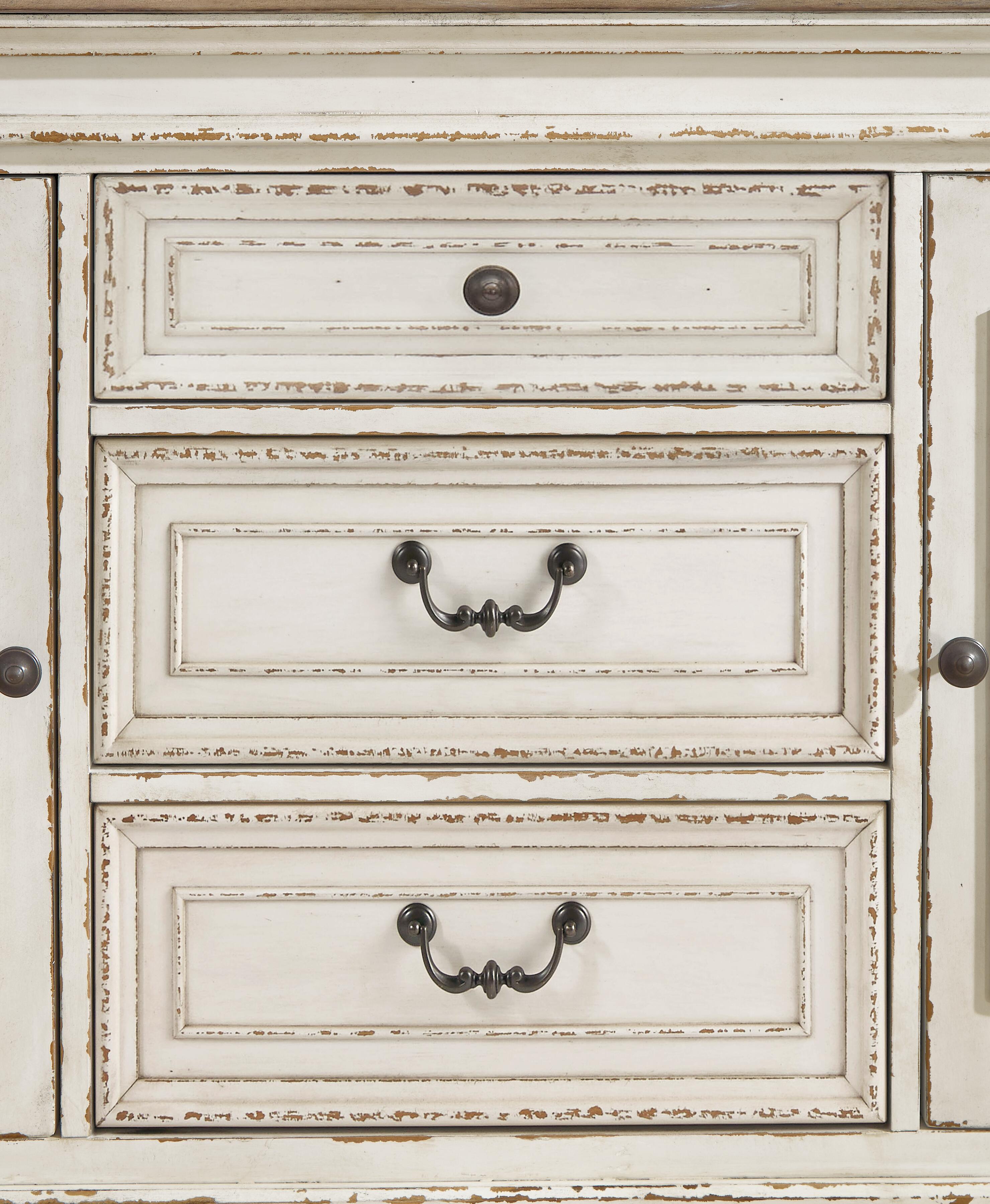 Realyn Dining Server, Chipped White, large