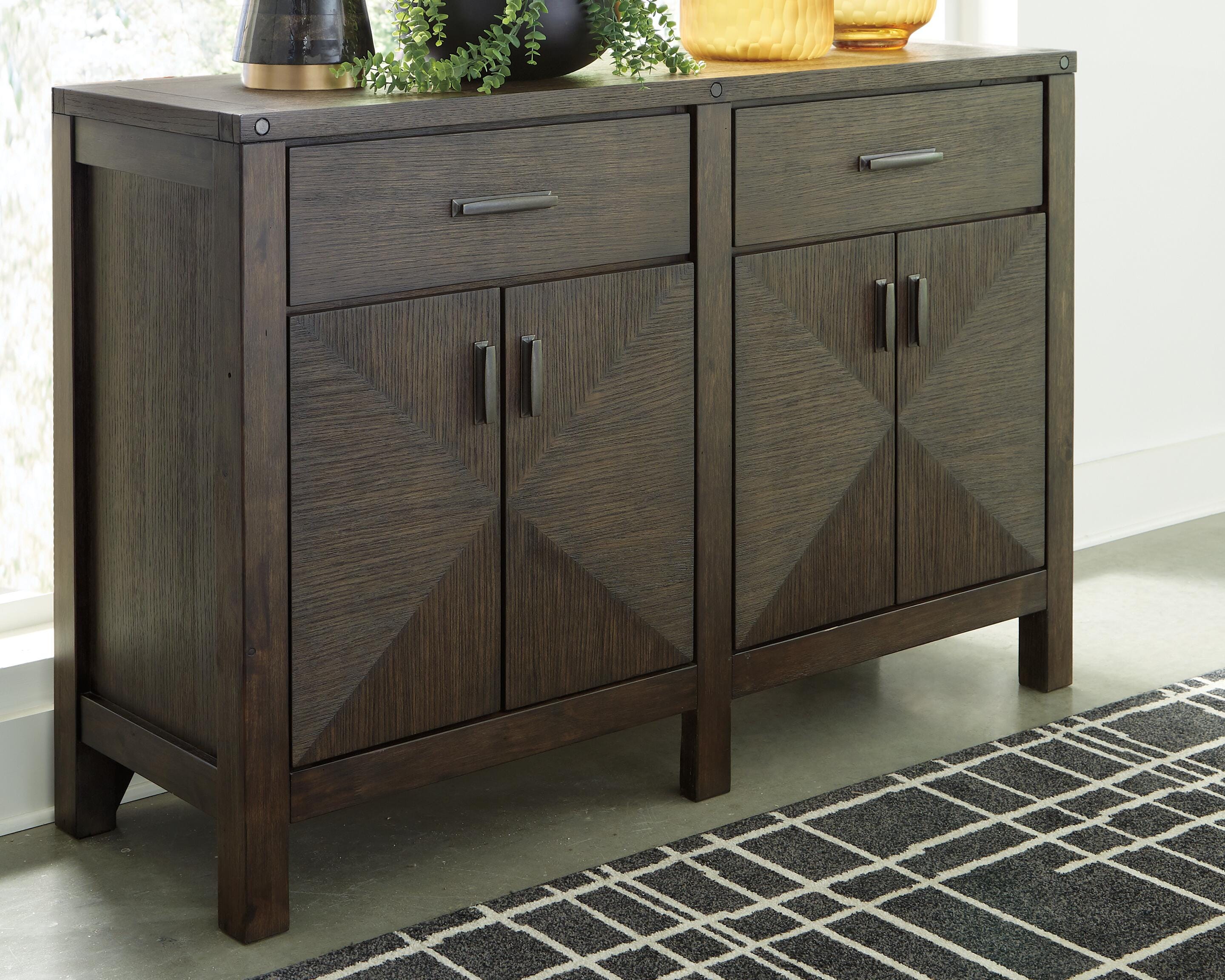 Dellbeck Dining Server with Diamond Pattern Inlay | Ashley