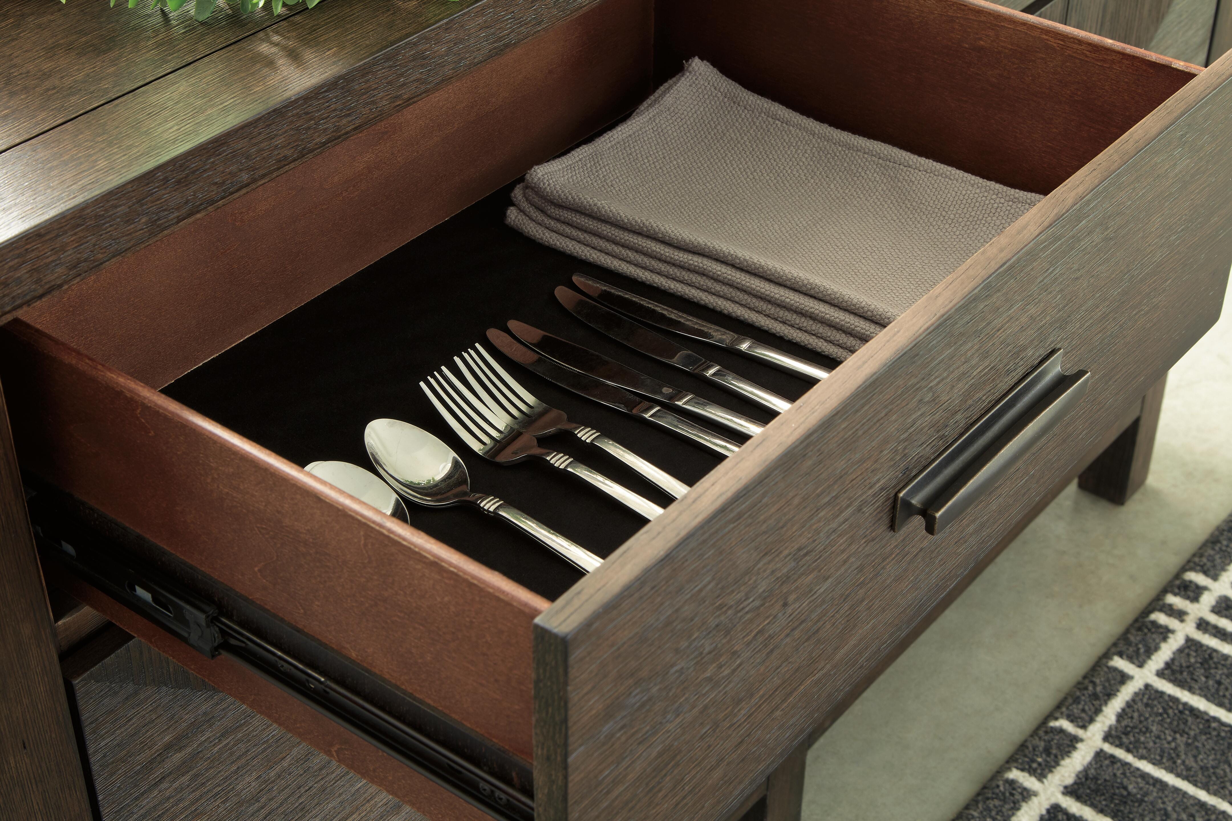 Dellbeck Dining Server with Diamond Pattern Inlay | Ashley