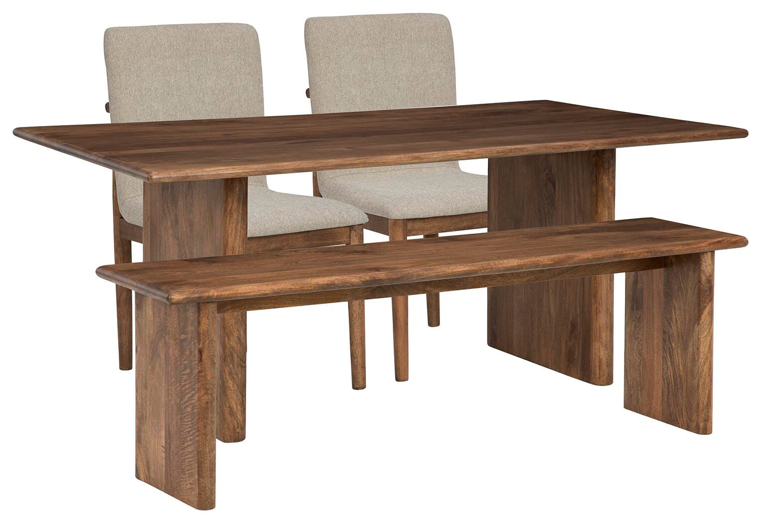 Isanti Dining Table and 2 Chairs and Bench, , large