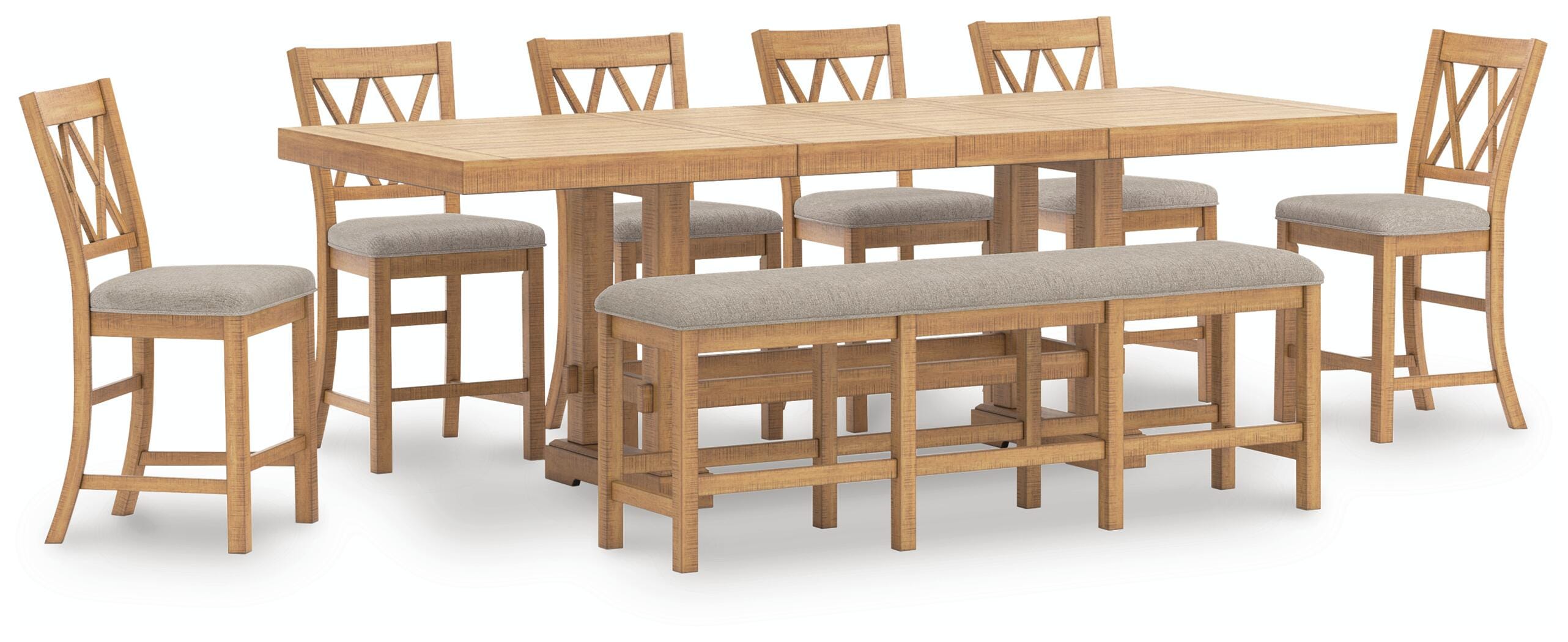 Havonplane Counter Height Dining Table, 6 Barstools and Bench - image 1
