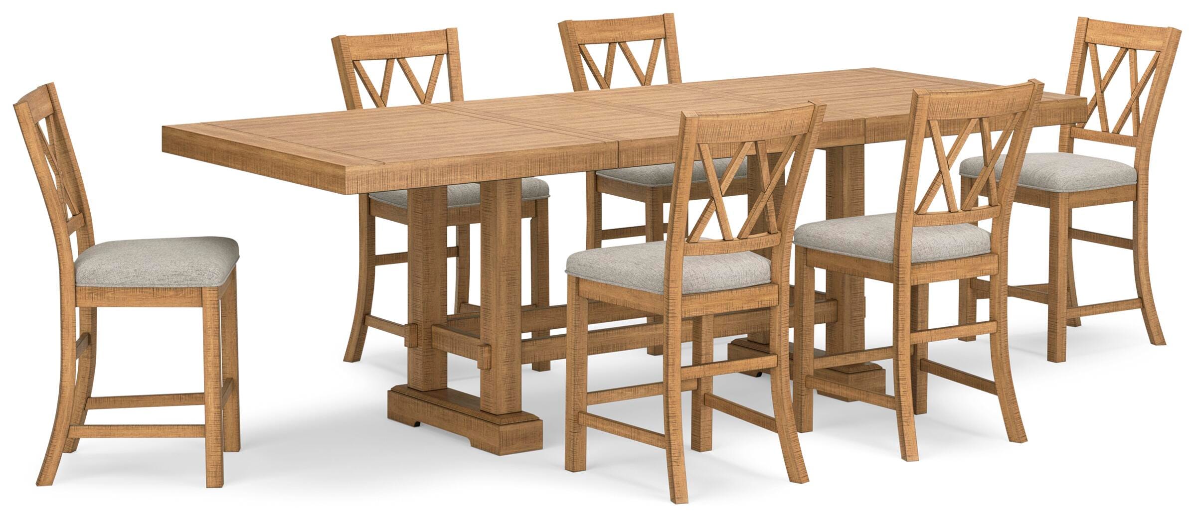 Havonplane Counter Height Dining Table and 6 Barstools, , large