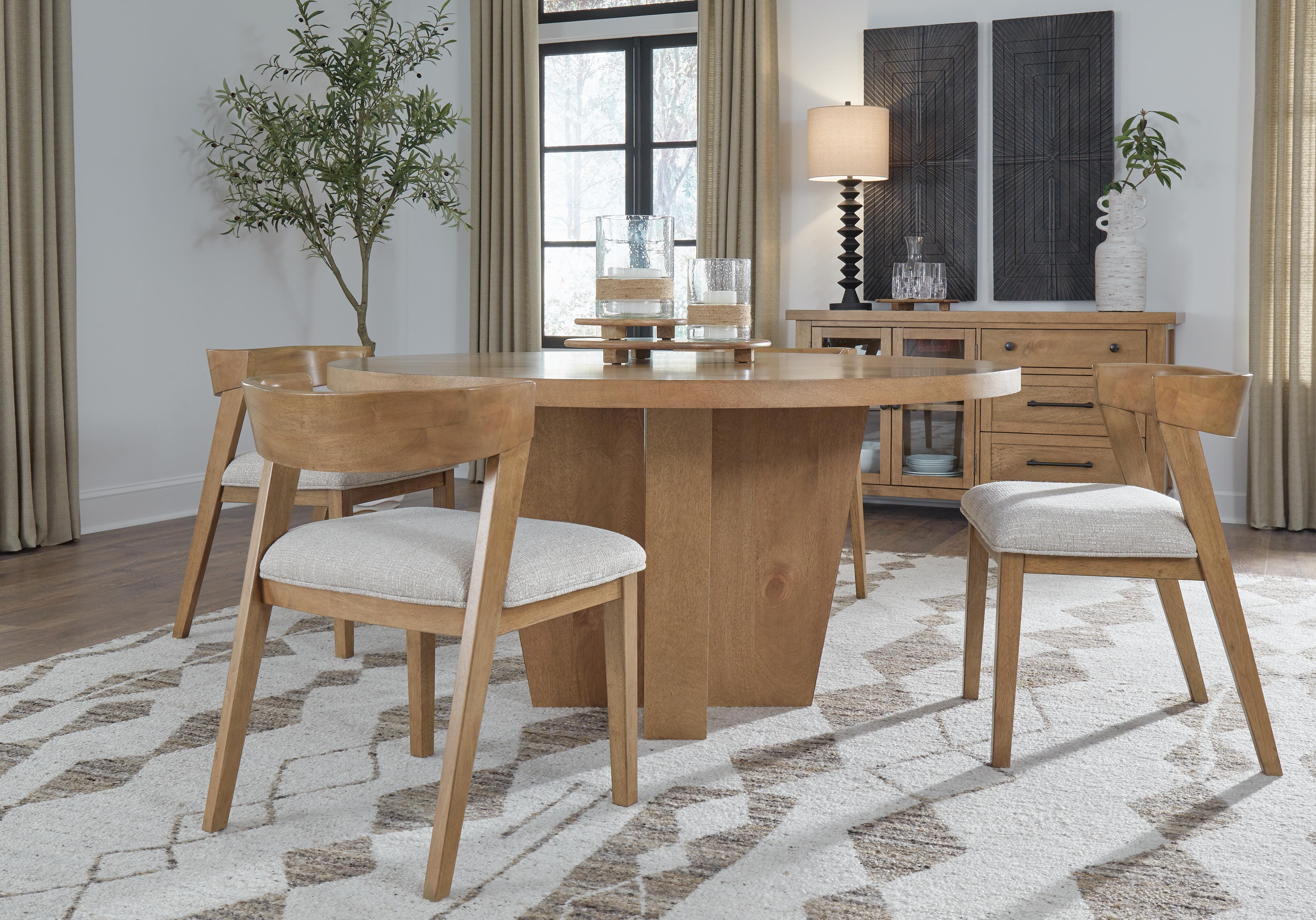 Kristiland Dining Table, Light Brown, large