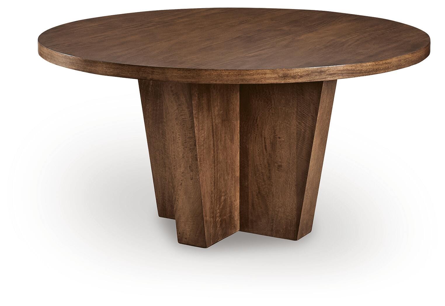 Kristiland Dining Table, Warm Brown, large