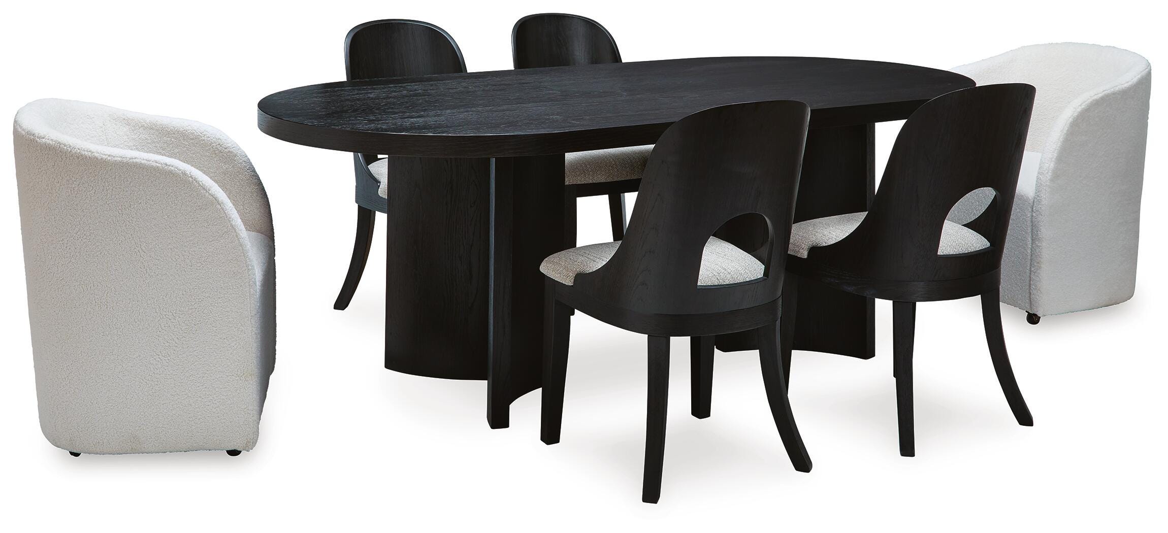 Rowanbeck Dining Table, 2 Arm Chairs and 4 Side Chairs - image 1