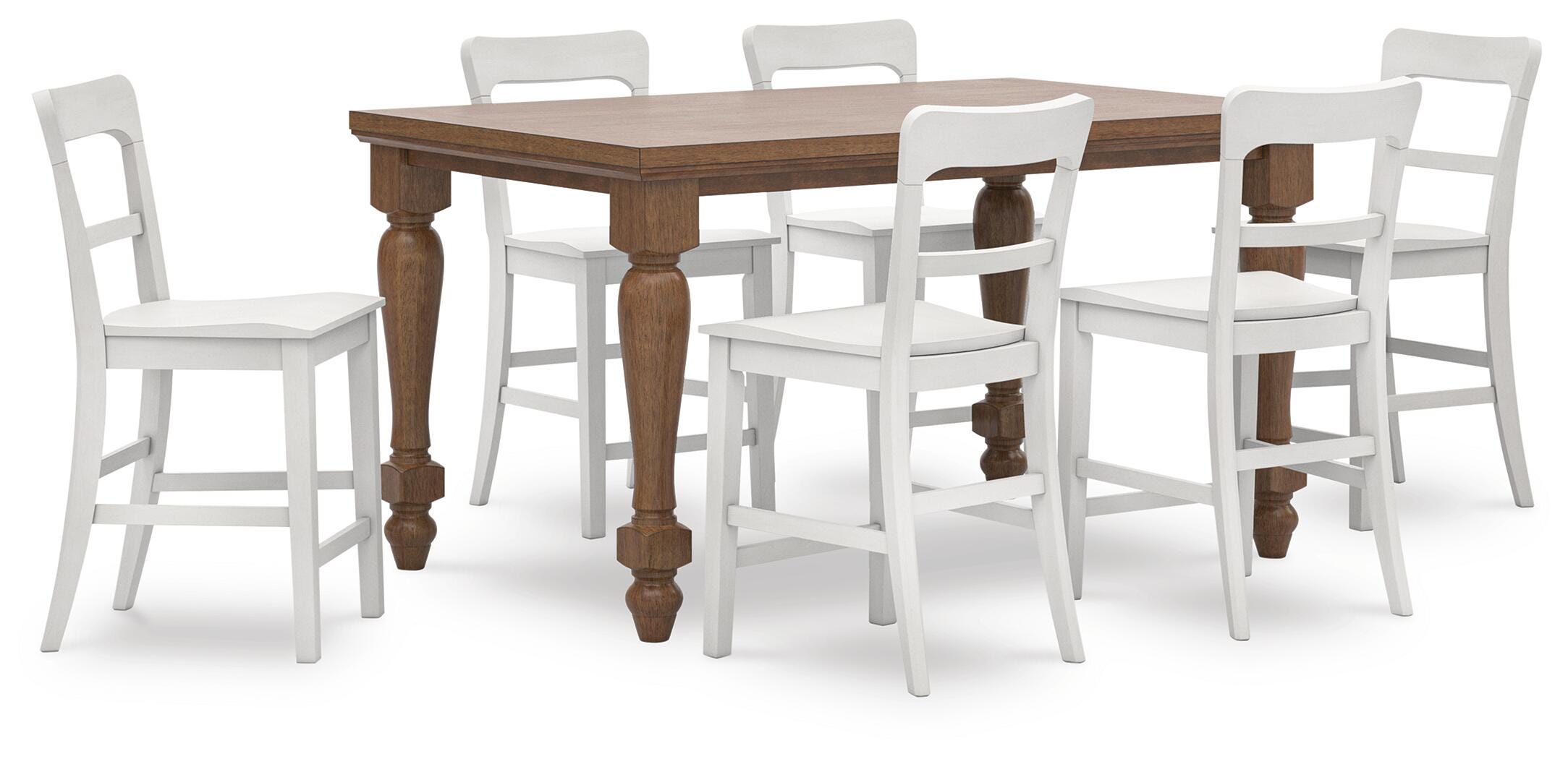 Greddinton Counter Height Dining Table and 6 Barstools - image 1