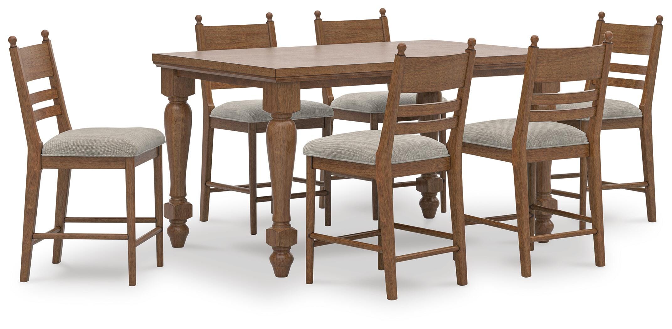 Greddinton Counter Height Dining Table and 6 Barstools - image 1