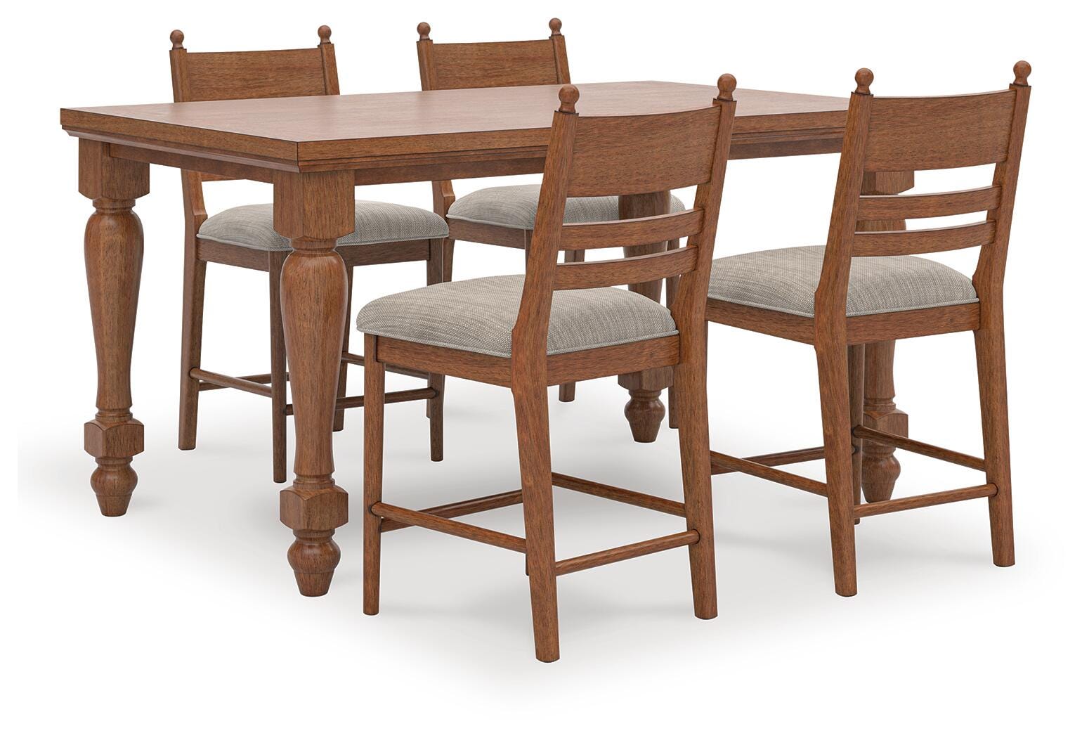 Chadworth Counter Height Dining Table and 4 Barstools, , large