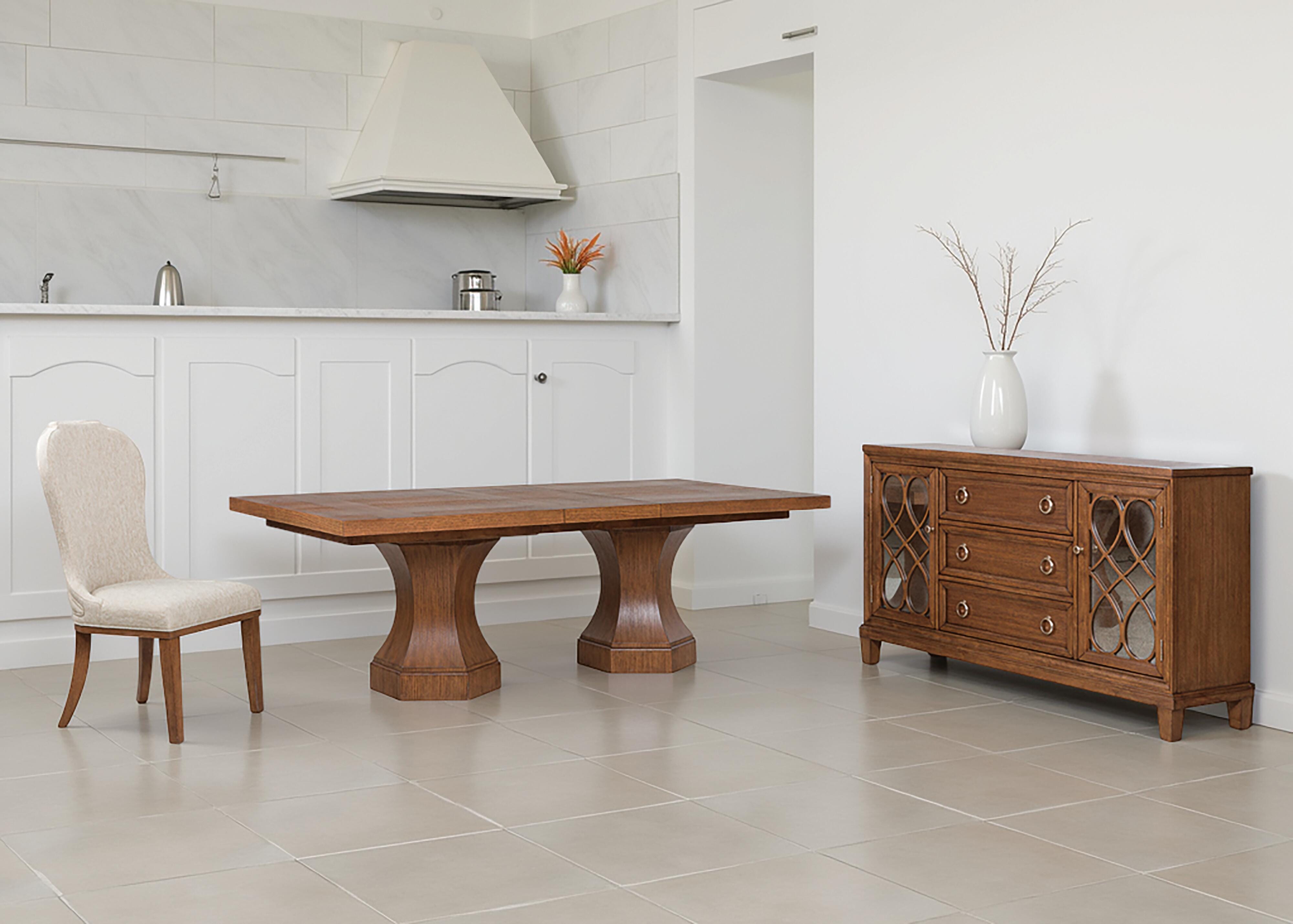 Jorlaina Dining Extension Table, Brown, large