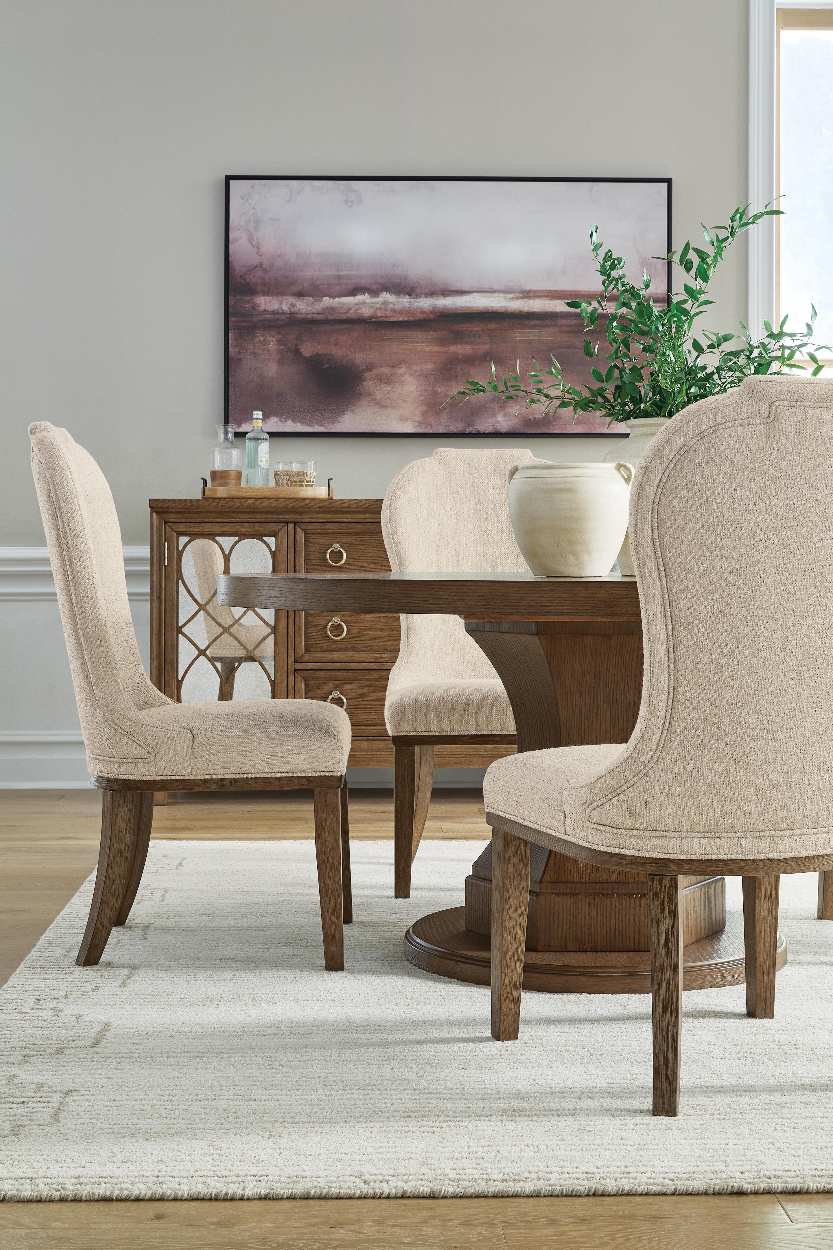 Jorlaina Dining Table and 4 Chairs, Brown, large